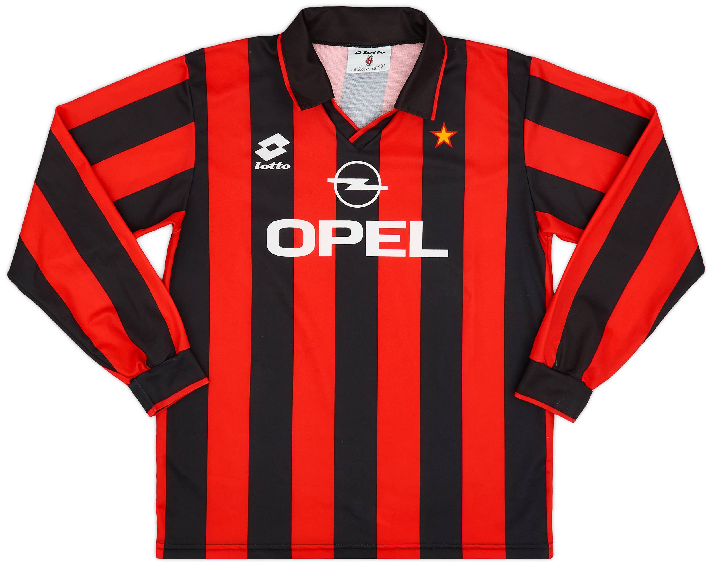 1994-95 AC Milan Home L/S Shirt - 9/10 - (S)