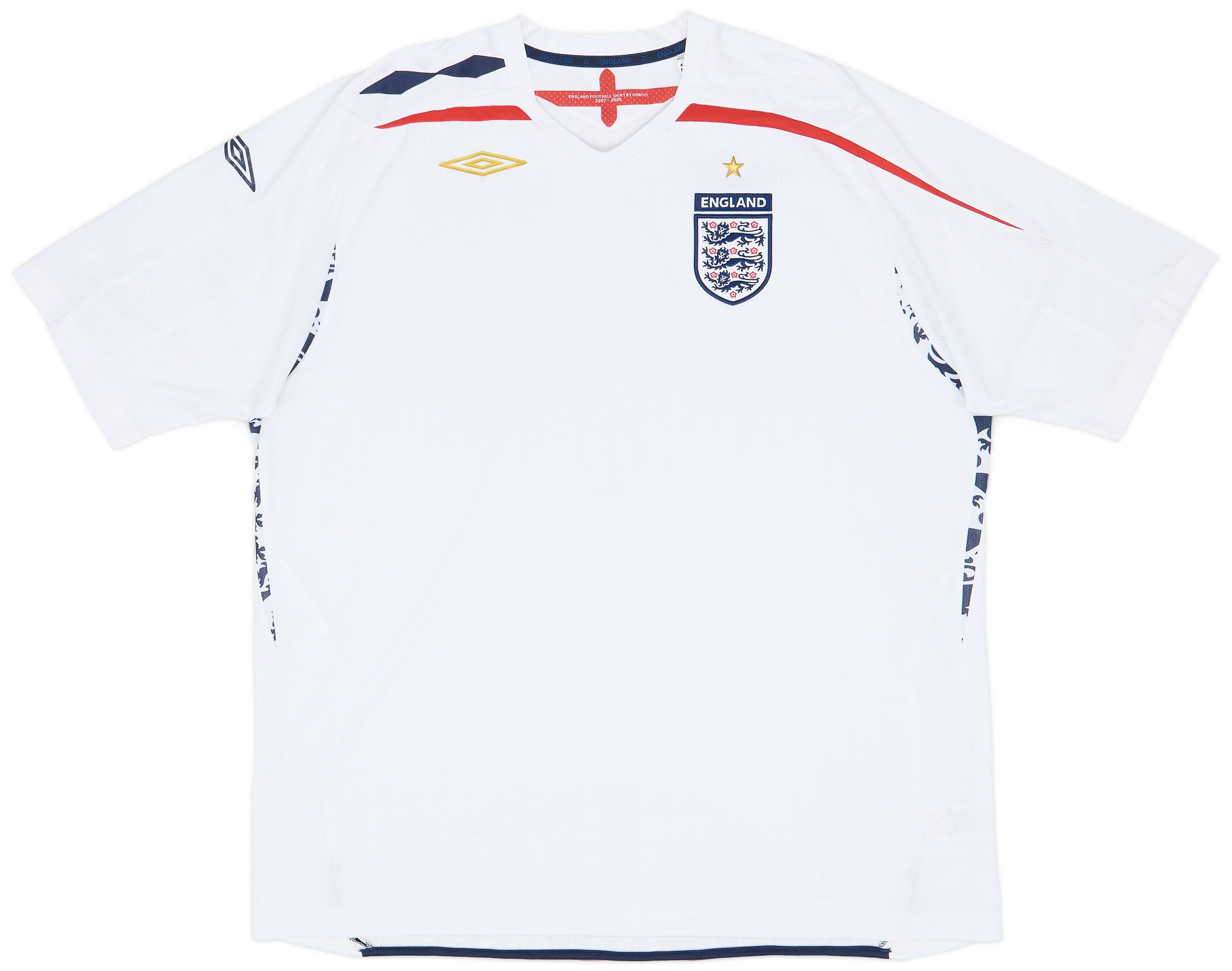 2007-09 England Home Shirt - 8/10 - (3XL)