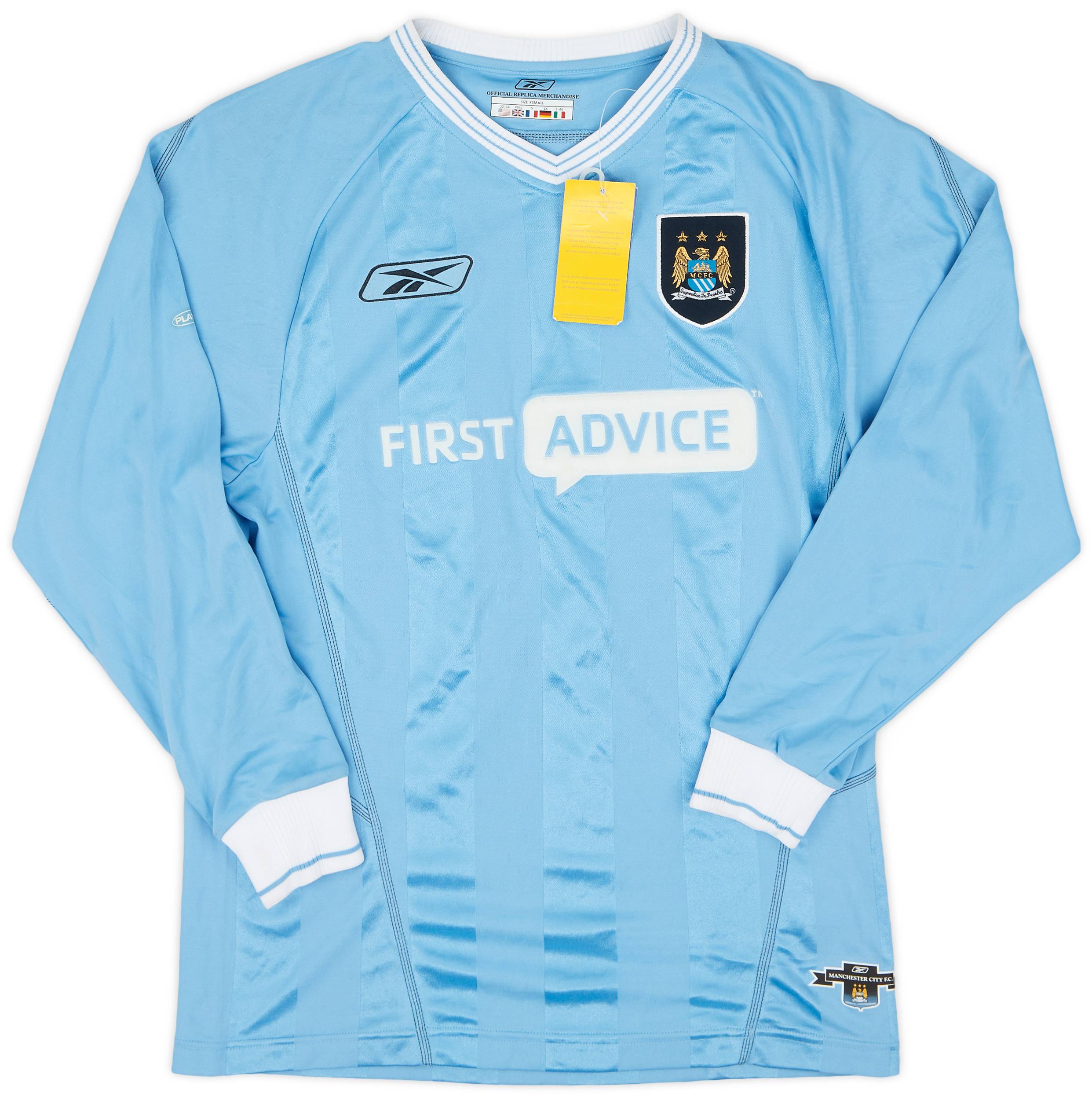 2003-04 Manchester City Home L/S Shirt (Y)