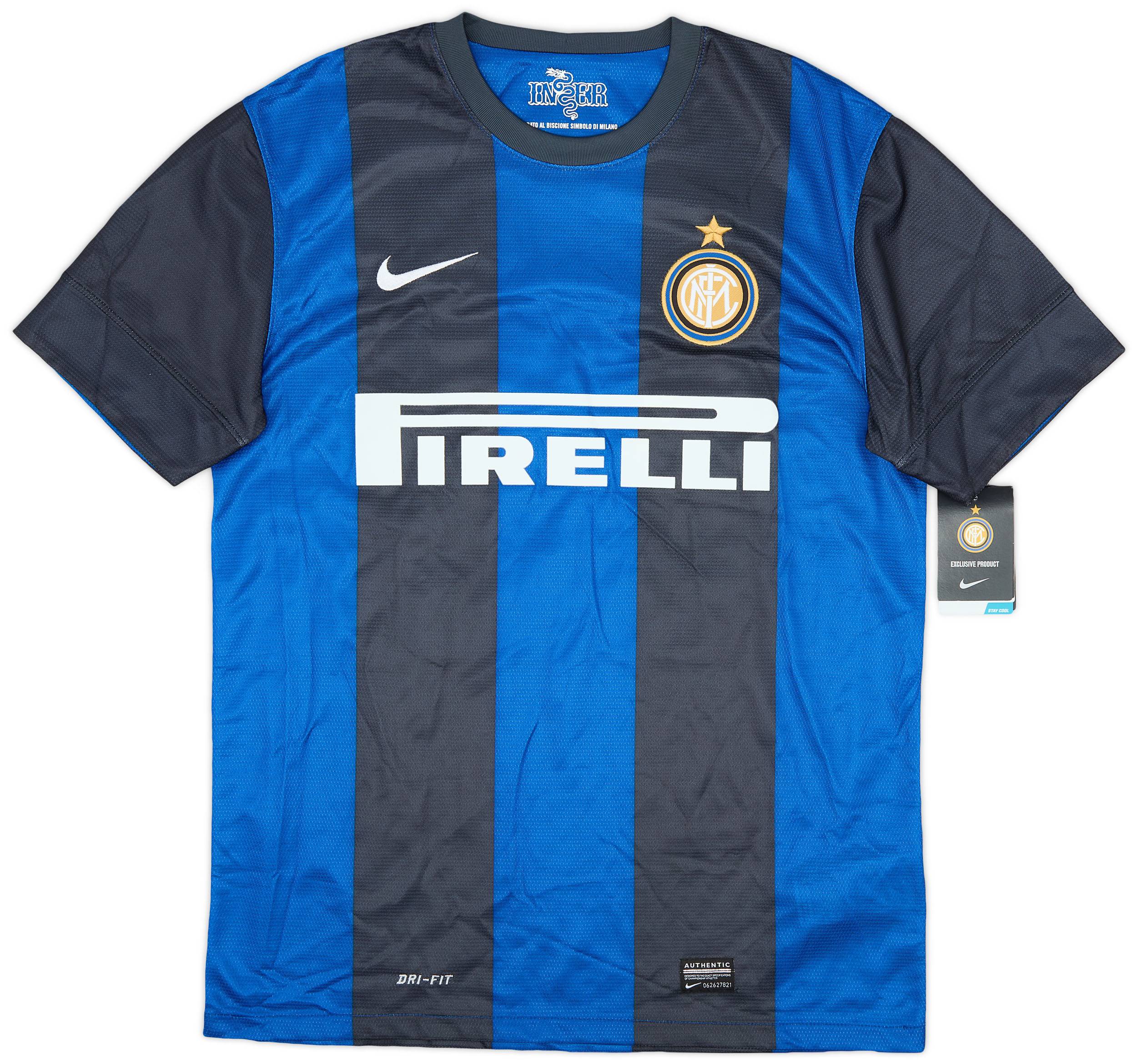 2012-13 Inter Milan Home Shirt Nagatomo #55 (M)