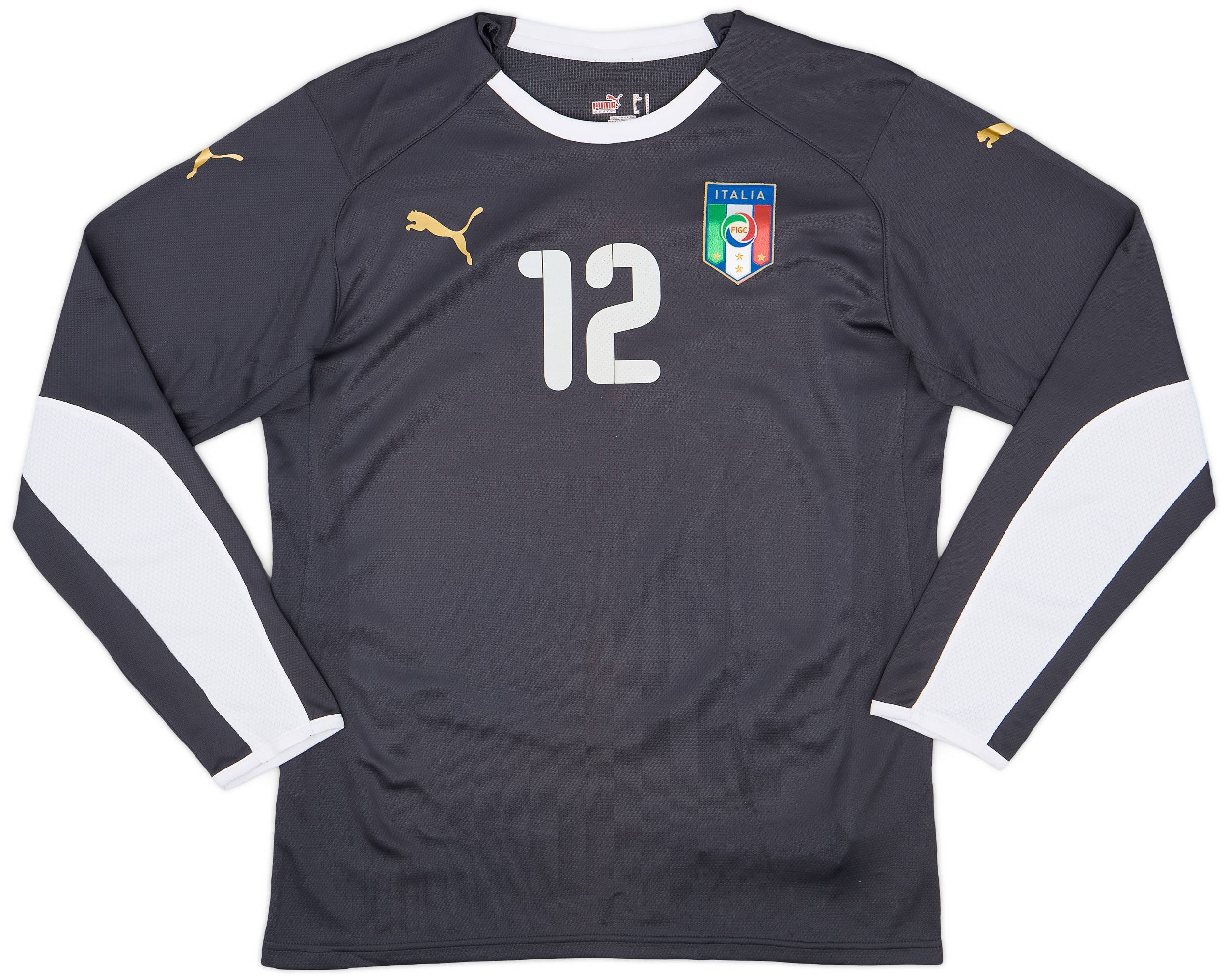 2008-09 Italy Grey GK Shirt #12 - 7/10 - (M)