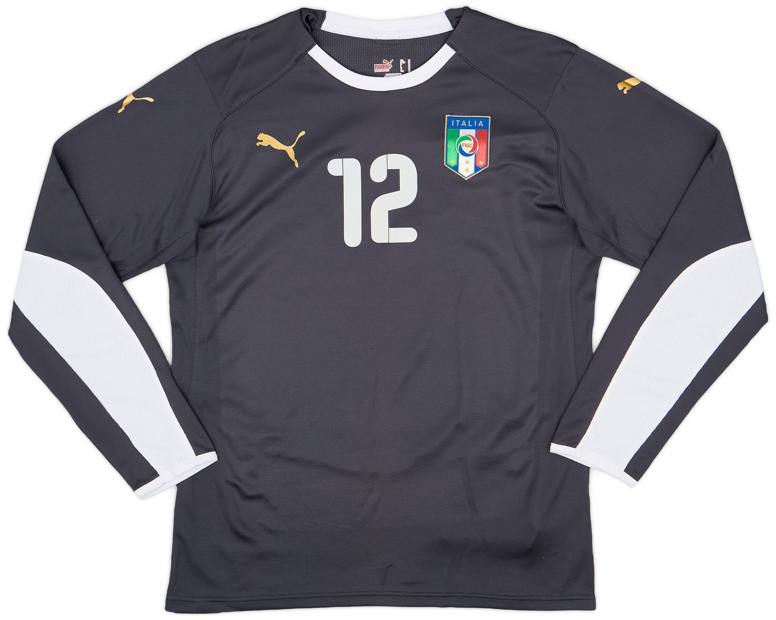 Kappa イタリア代表 長袖シャツ GK 2008-09 Italy Grey GK Shirt #12 - 7/10 - (M)