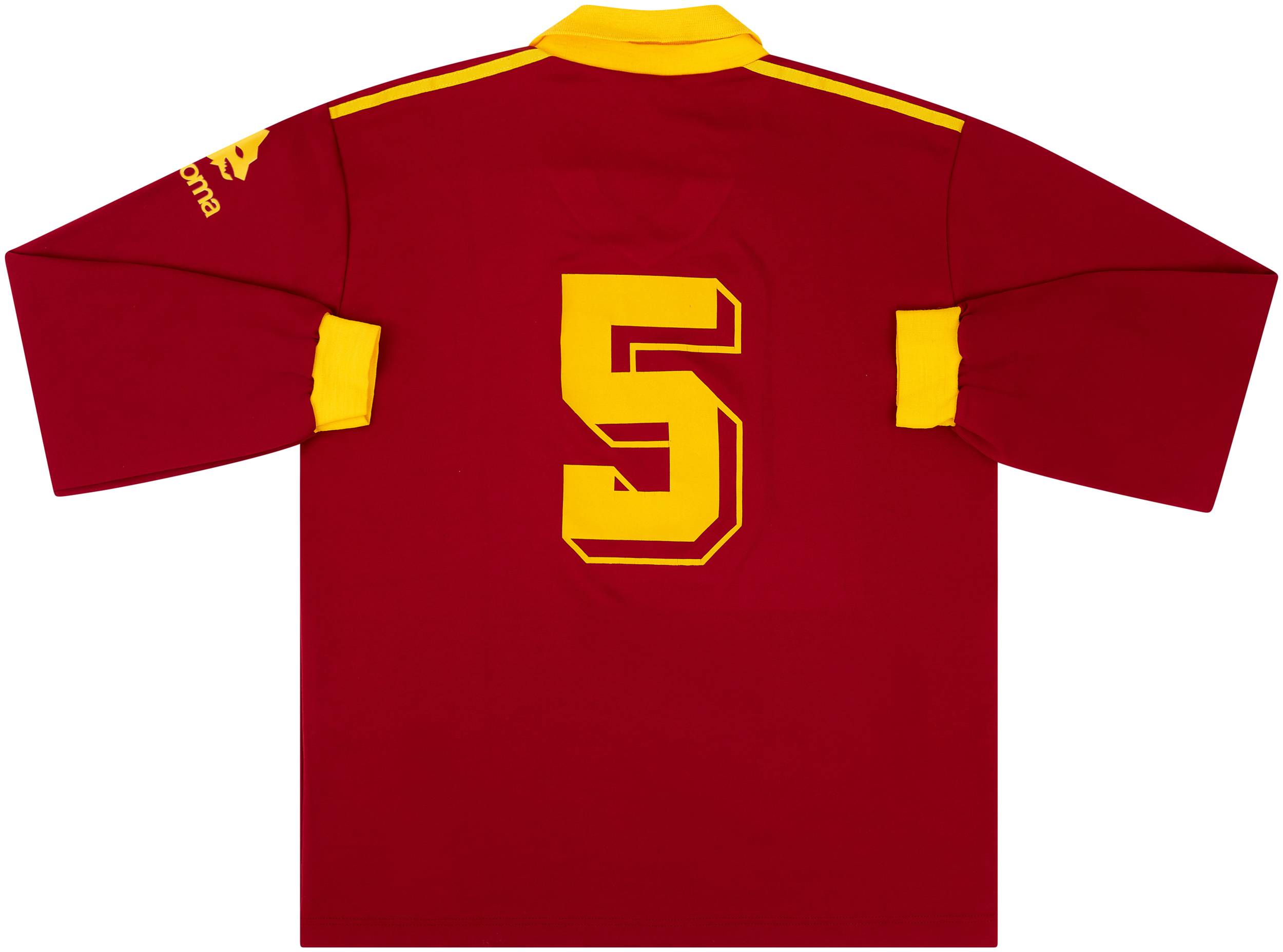 1991-92 Roma Home L/S Shirt #5 - 8/10 - (L)