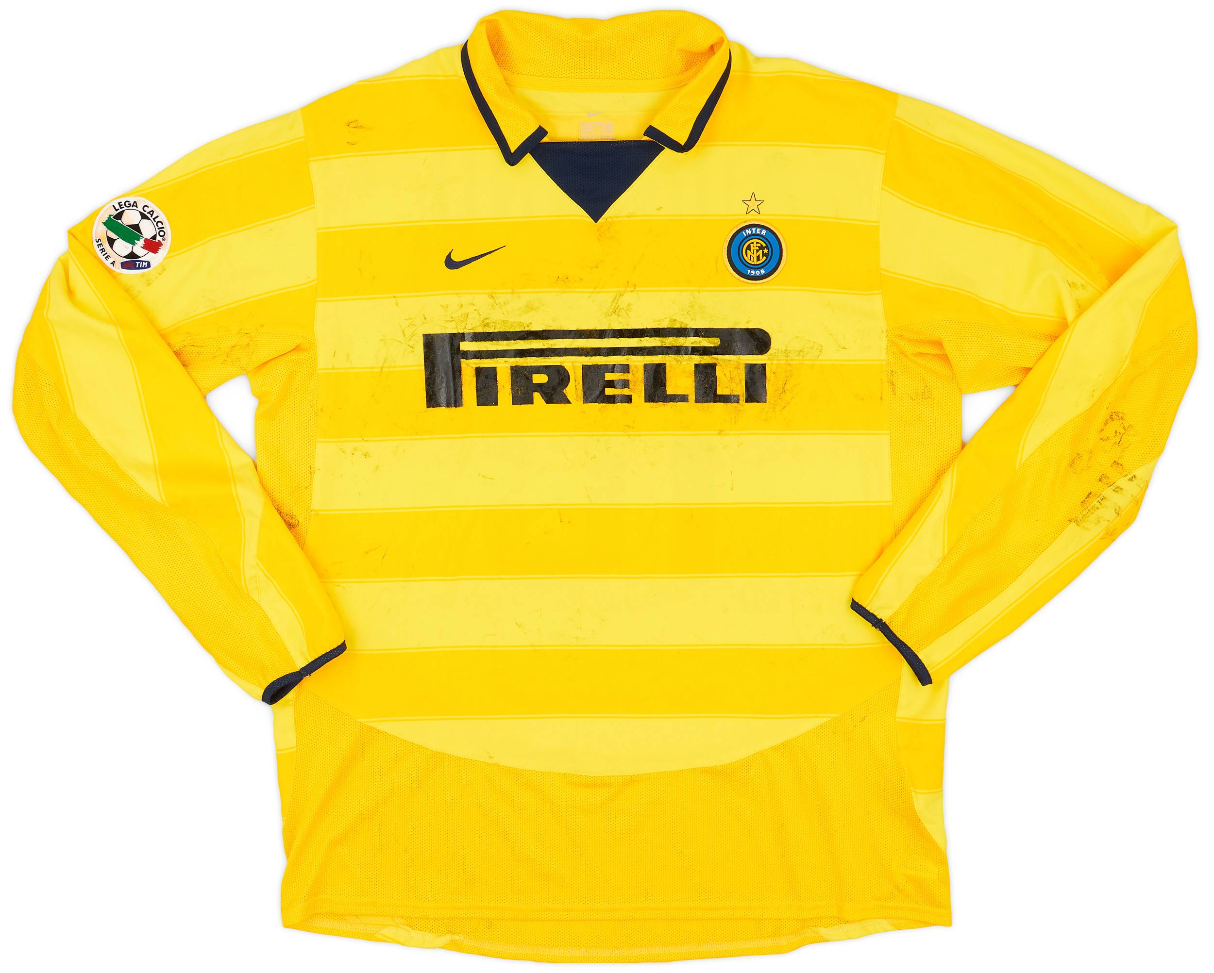 2003-04 Inter Milan Player Issue Away L/S Shirt Adriano #10 - 3/10