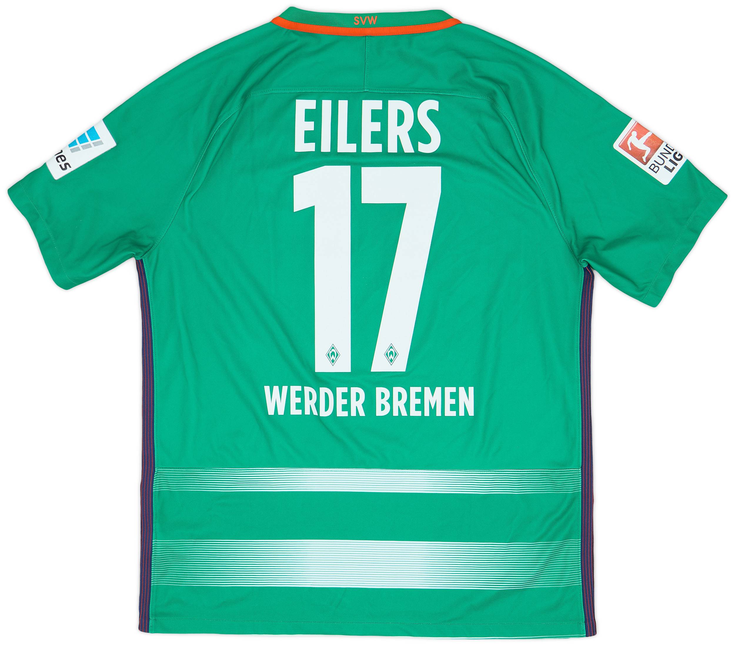 2016-17 Werder Bremen Home Shirt Eilers #17 - 9/10 - (L)