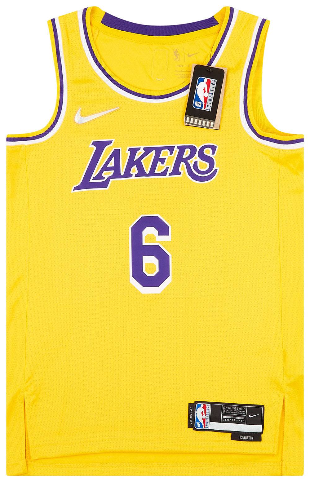 2021-23 LA Lakers James #6 Nike Swingman Jersey (Away) S - W/Tags