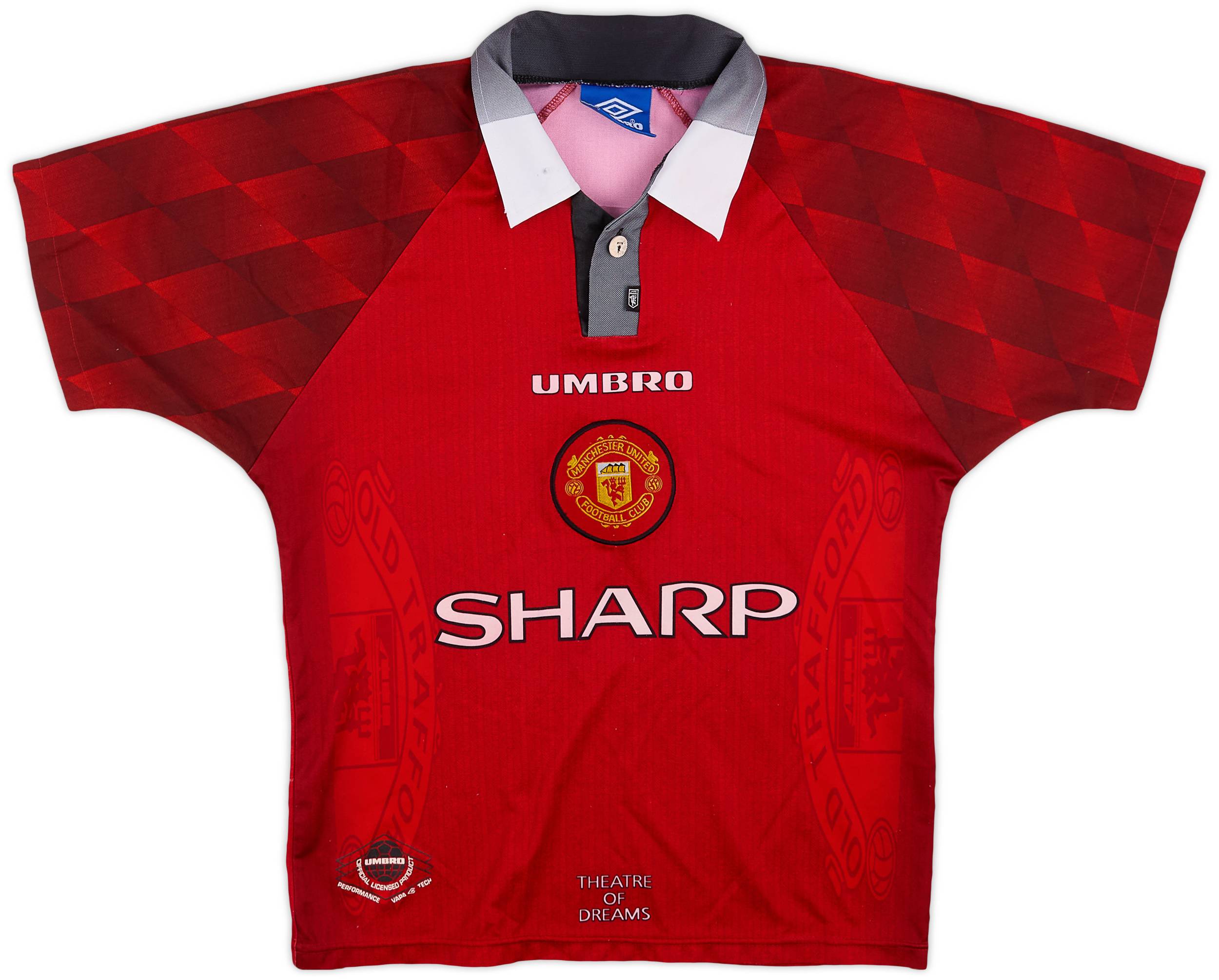 1996-98 Manchester United Home Shirt - 6/10 - (Y)