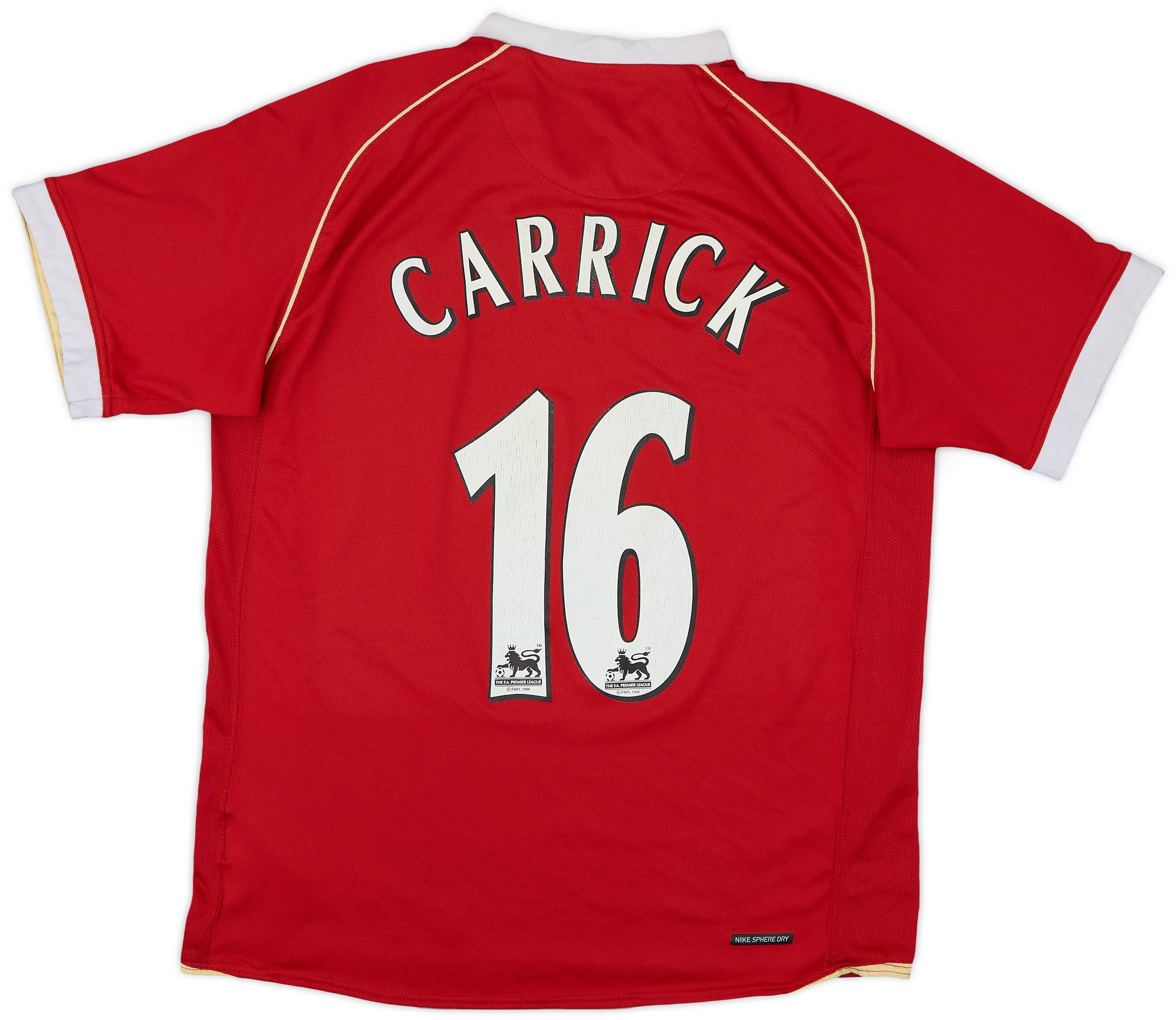 2006-07 Manchester United Home Shirt Carrick #16 - 6/10 - (M)