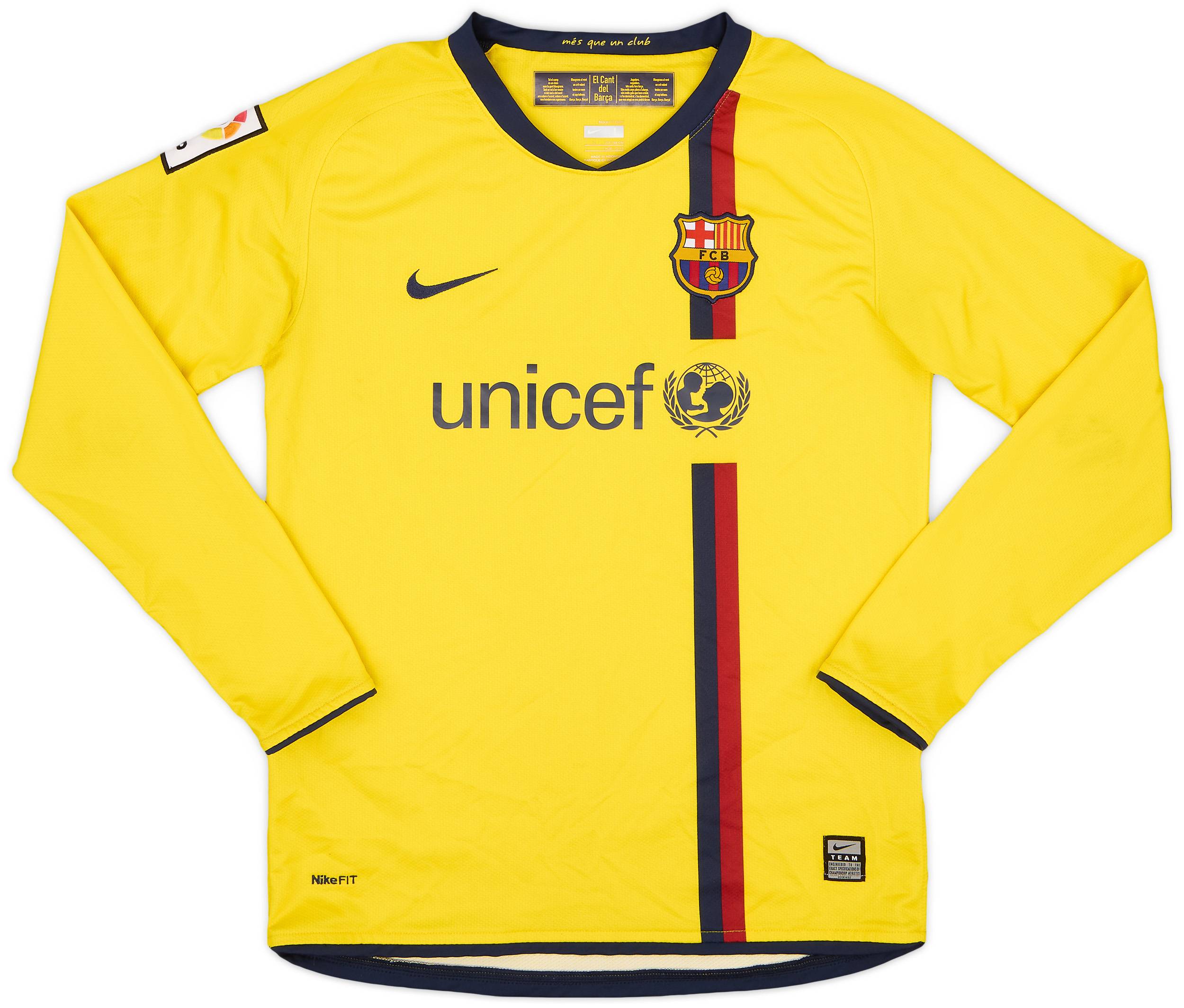 2008-10 Barcelona Away L/S Shirt - 7/10 - (L.Boys)