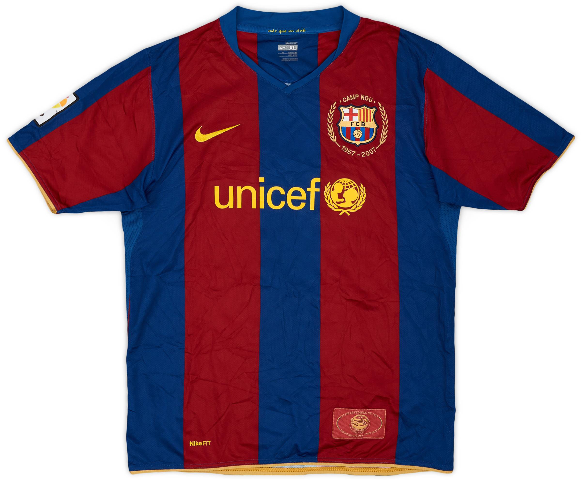 2007-08 Barcelona Home Shirt - 9/10 - (XL.Boys)