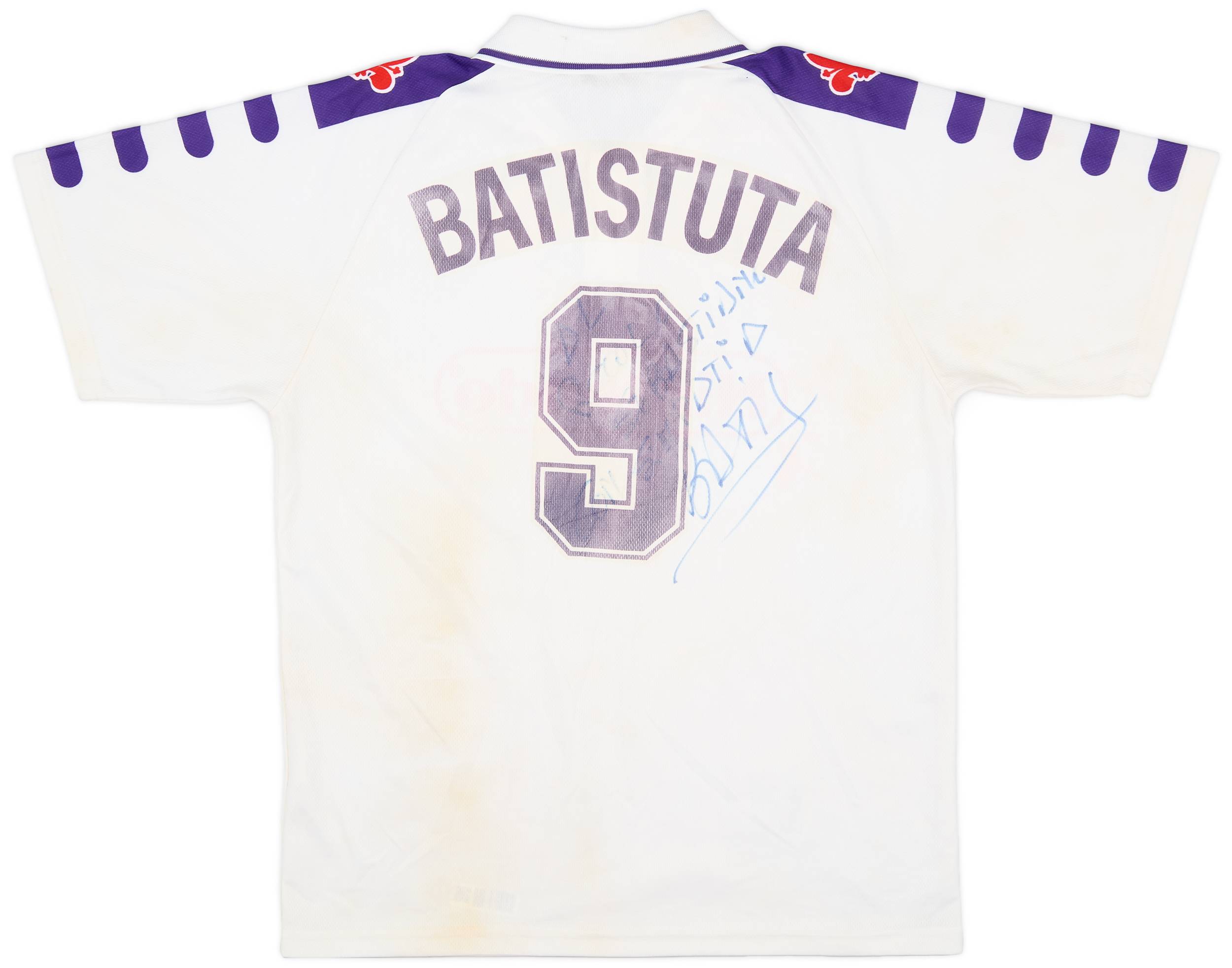 1998-99 Fiorentina Signed Away Shirt Batistuta #9 - 7/10 - (M)