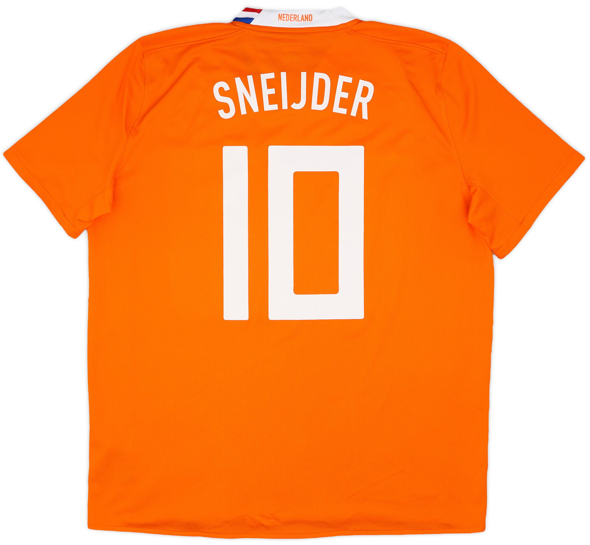 2010 スナイデル SNEIJDER オランダ代表 ユニフォーム ゲームシャツ 2010-11 Netherlands Home Shirt Sneijder #10 - 7/10 - (S)