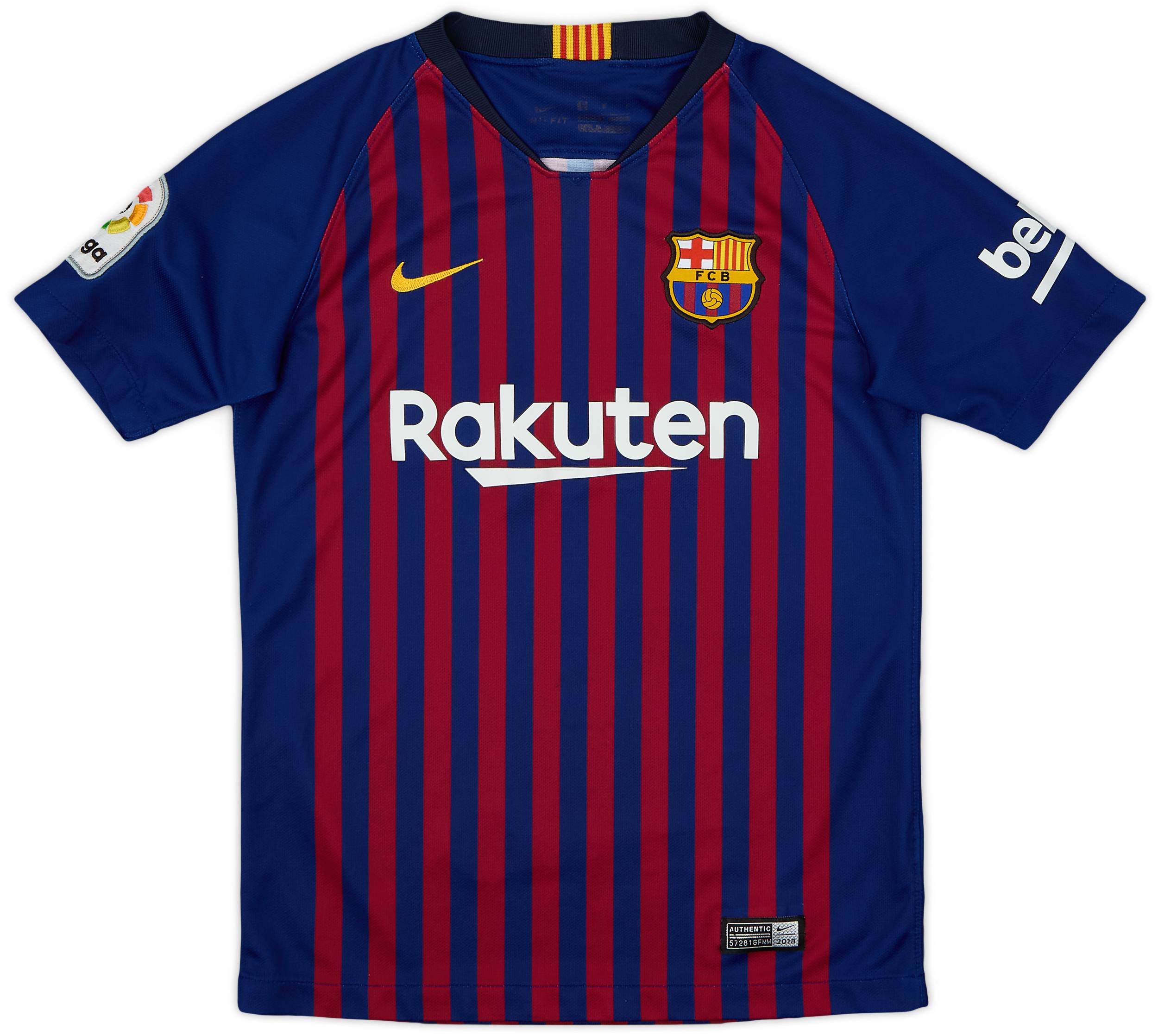 2018-19 Barcelona Home Shirt - 8/10 - (M.Boys)