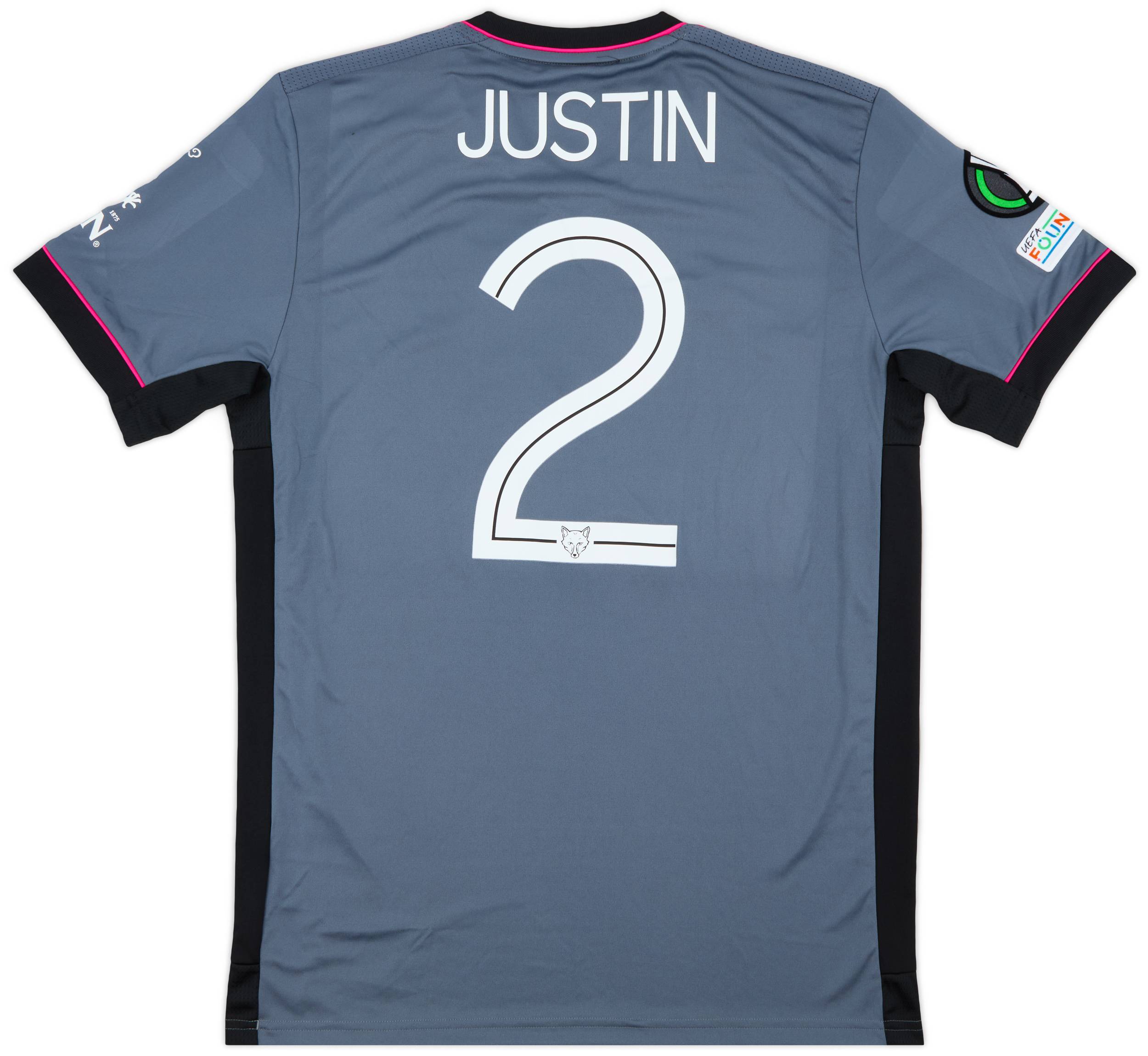 2021-22 Leicester Match Issue Conference League Third Shirt Justin #2
