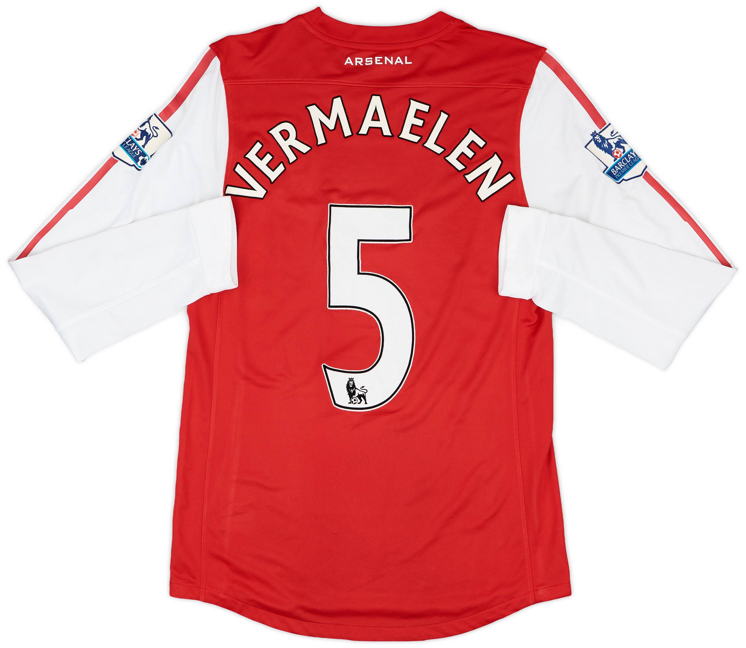 2011-12 Arsenal Match Issue Home L/S Shirt Vermaelen #5