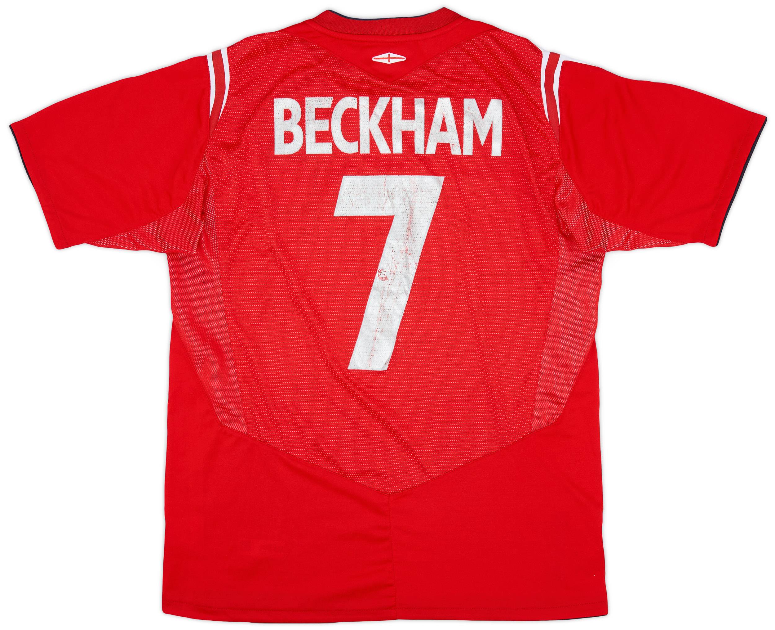 2004-06 England Away Shirt Beckham #7 - 6/10 - (M)