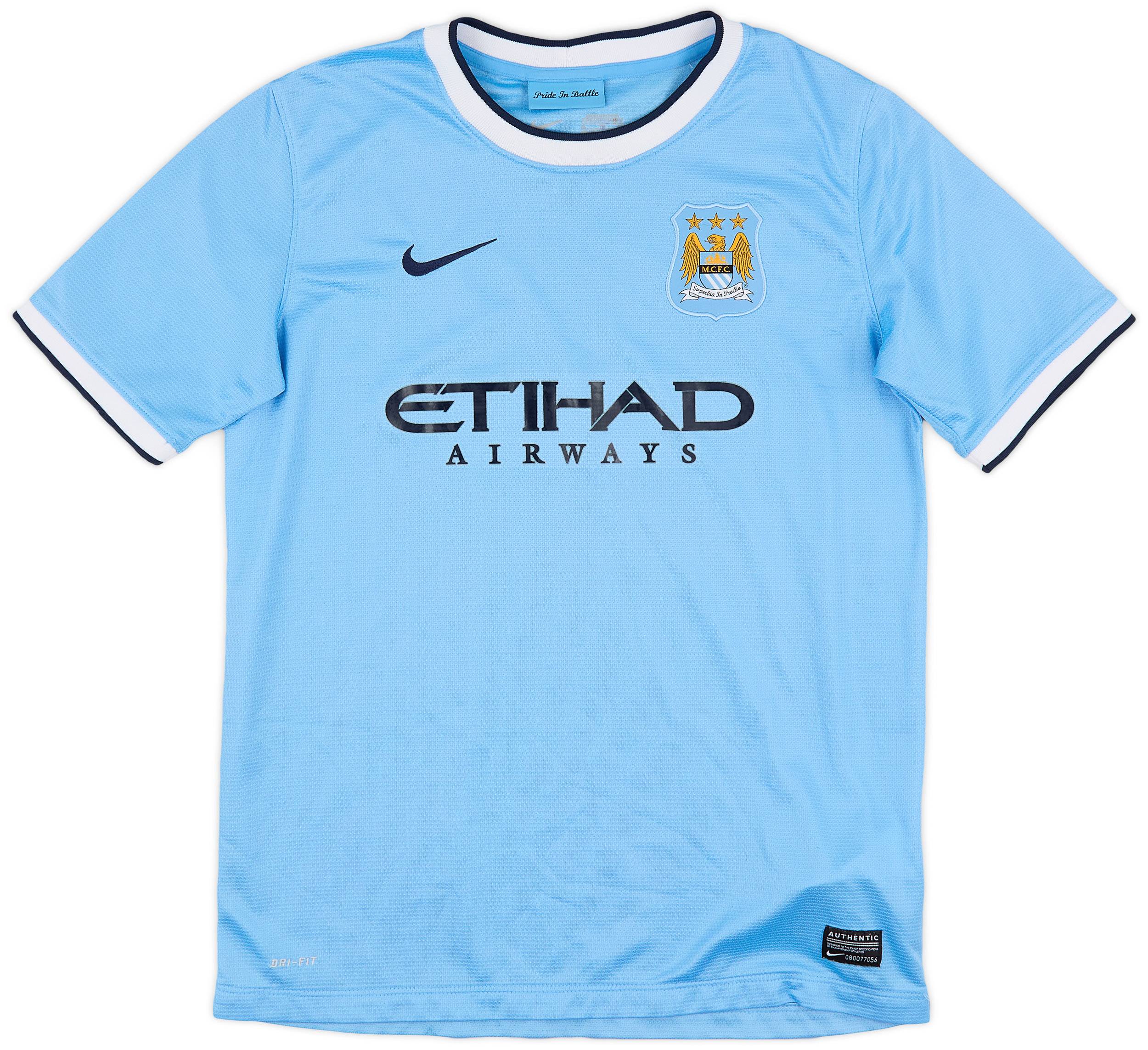 2013-14 Manchester City Home Shirt - 8/10 - (XL.Boys)