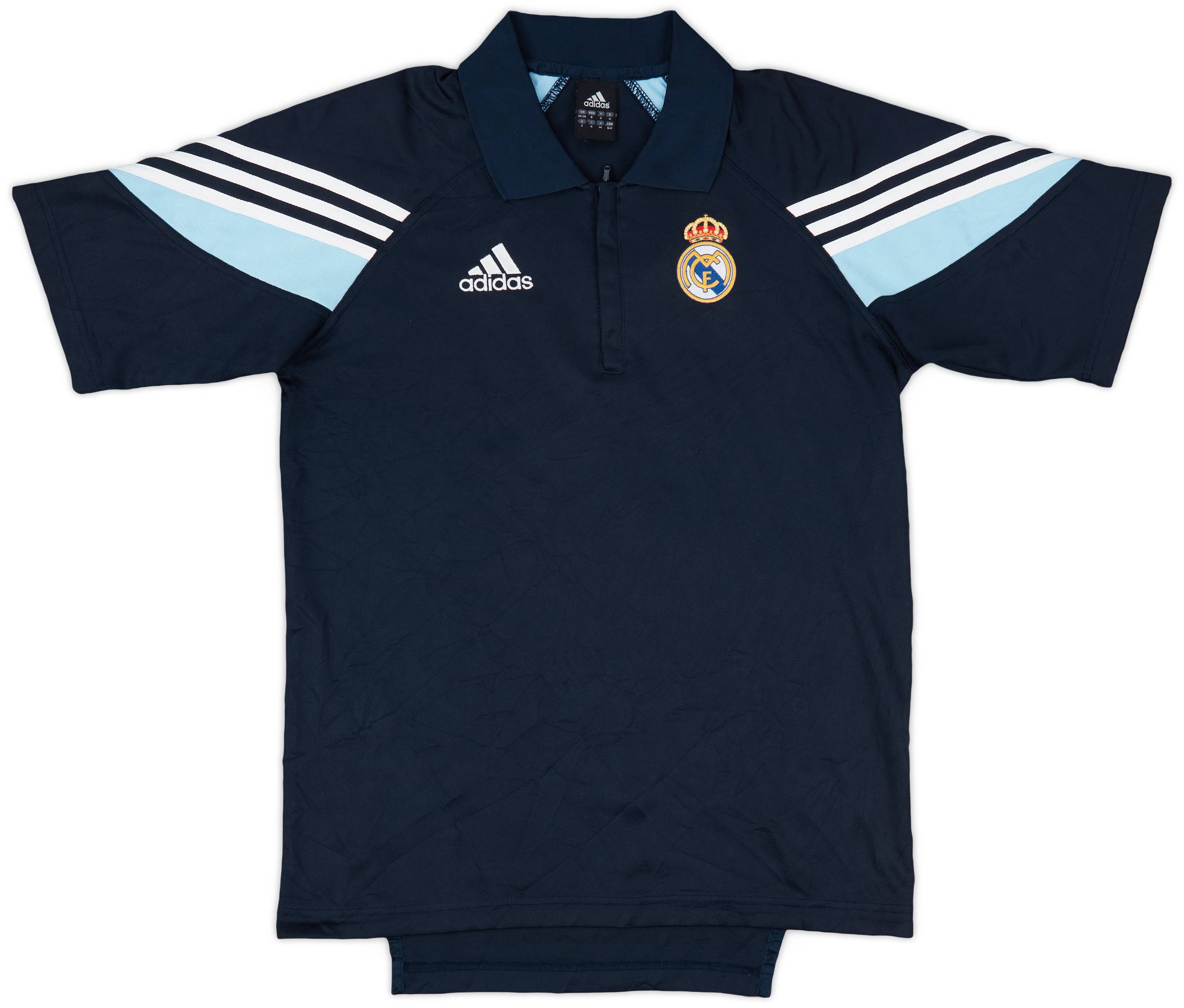 2003-04 Real Madrid adidas 1/4 Zip Polo Shirt - 9/10 - (S)