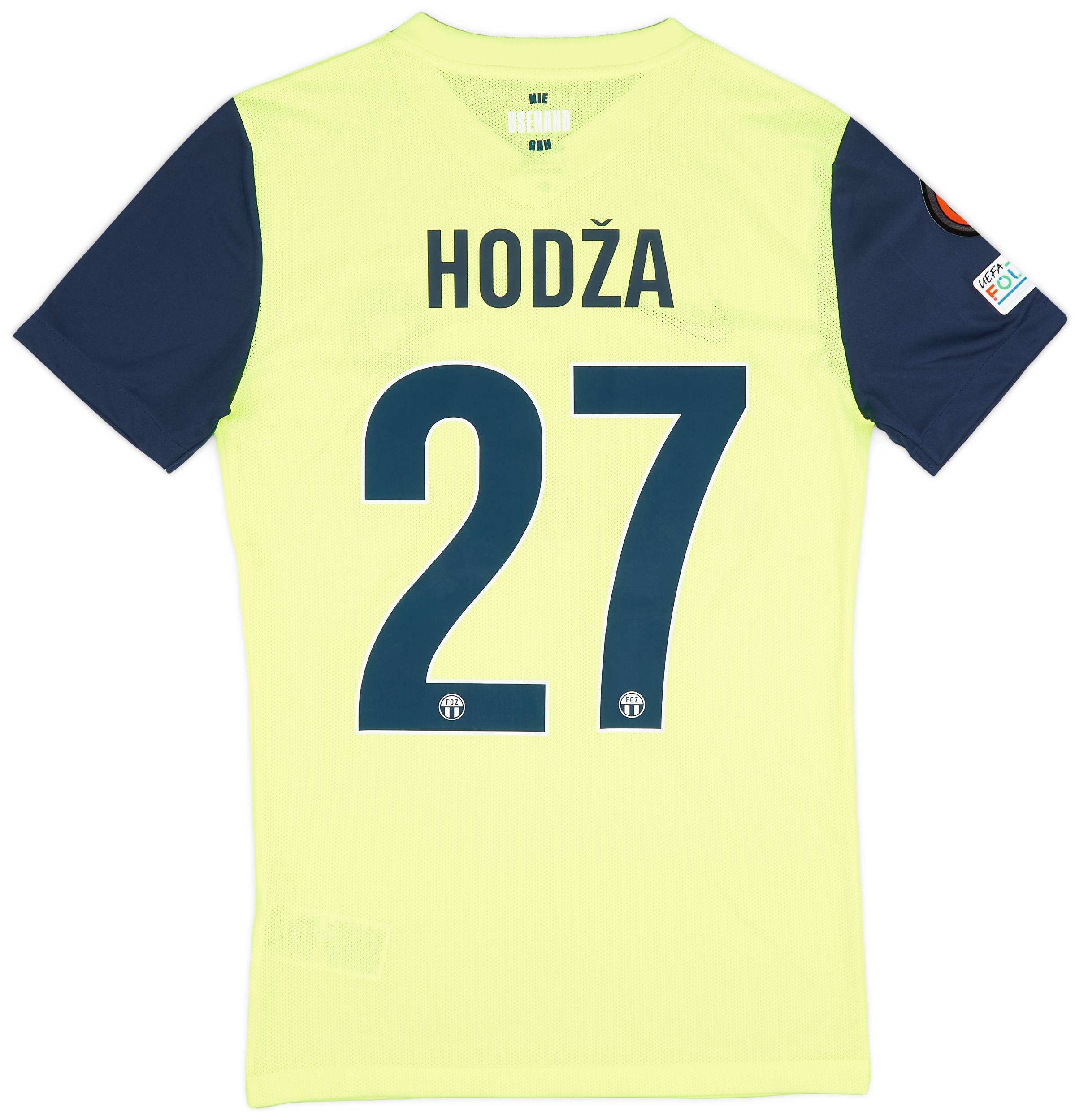 2022-23 FC Zurich Match Issue Europa League Away Shirt Hodza #27