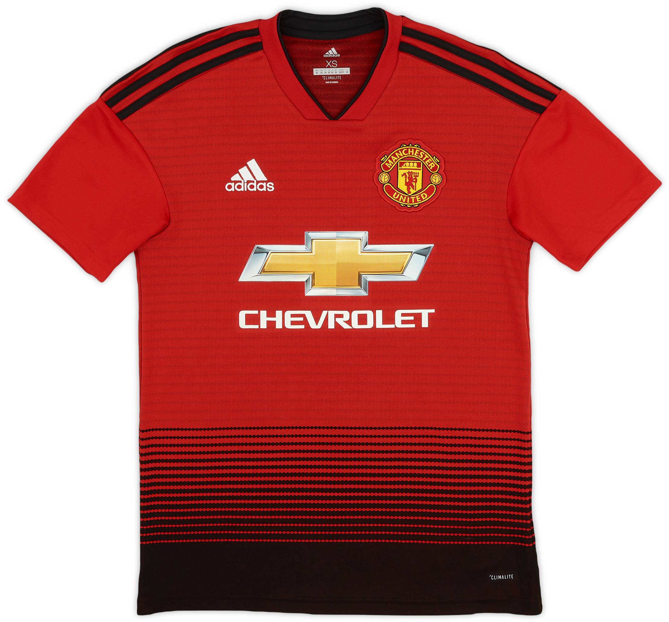 2018 19 Manchester United Home Shirt 9 10 XS