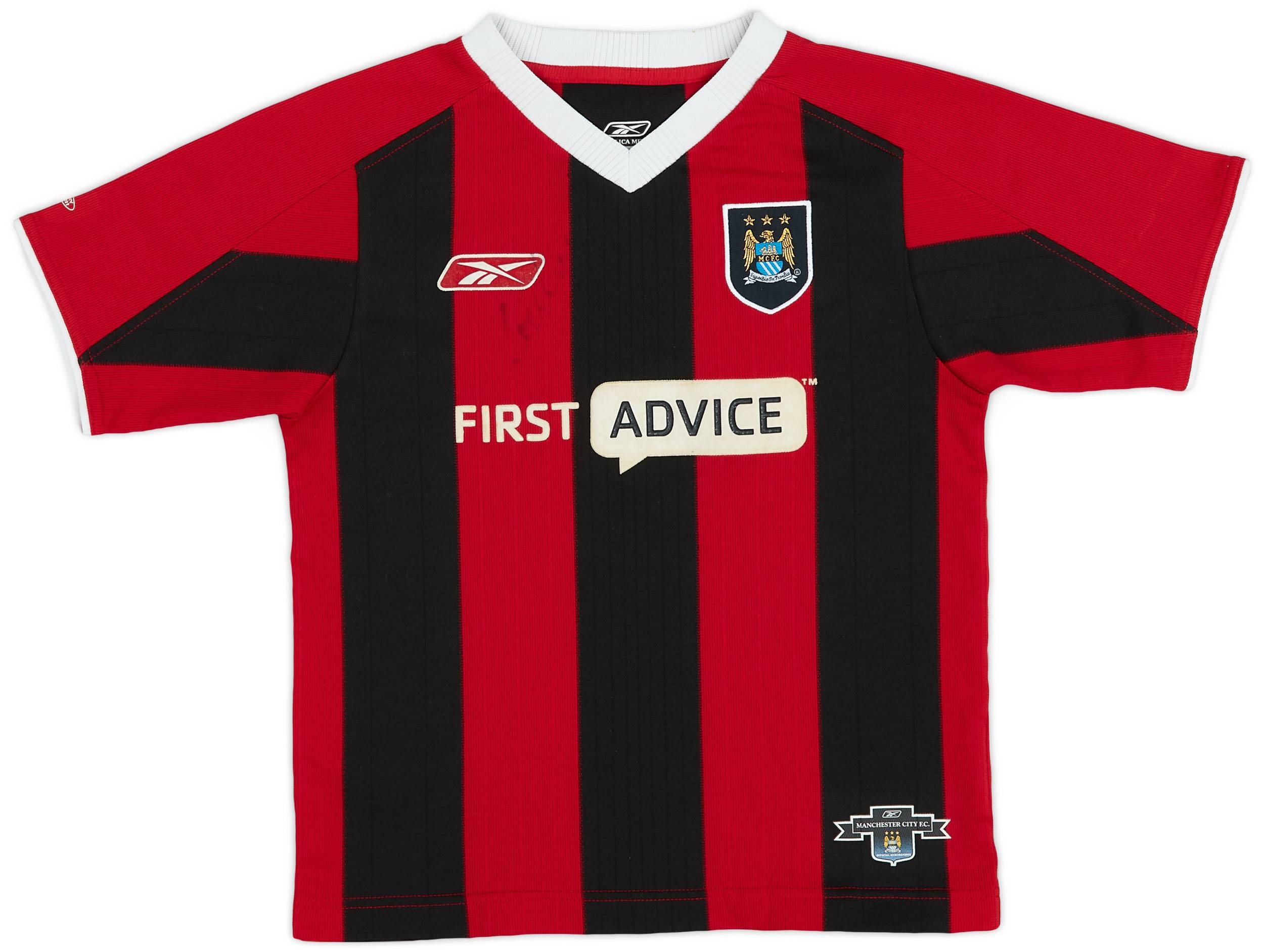 2003-04 Manchester City Signed Away Shirt - 8/10 - (M.Boys)