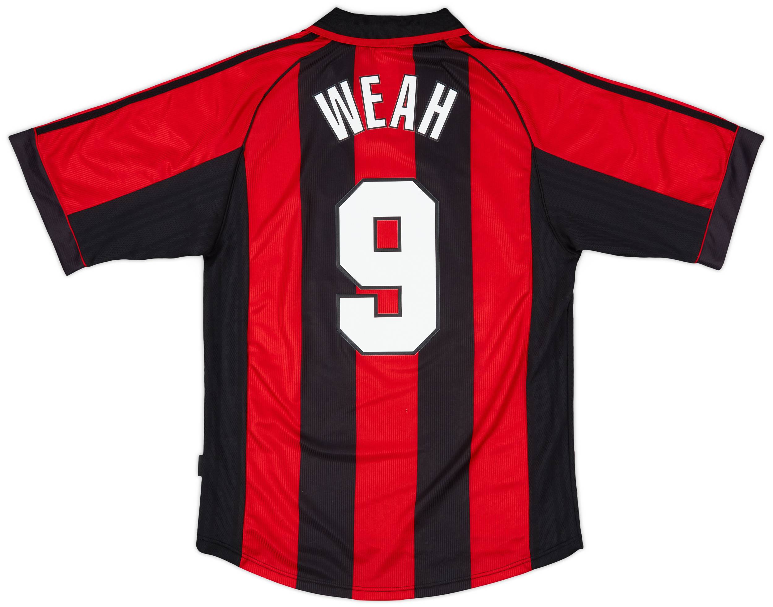 1998-00 AC Milan Home Shirt Weah #9 - 8/10 - (M)