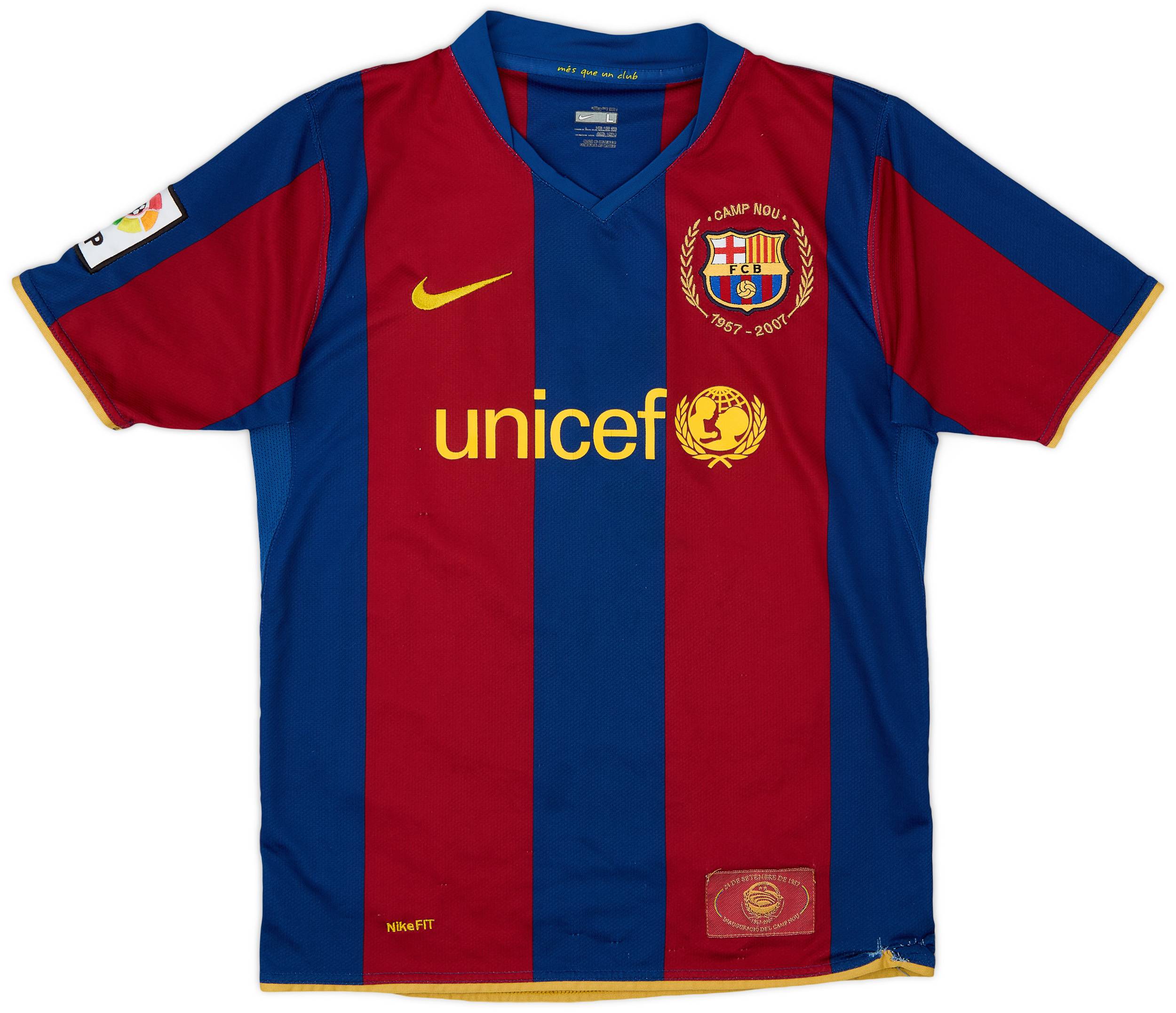 2007-08 Barcelona Home Shirt - 6/10 - (L.Boys)