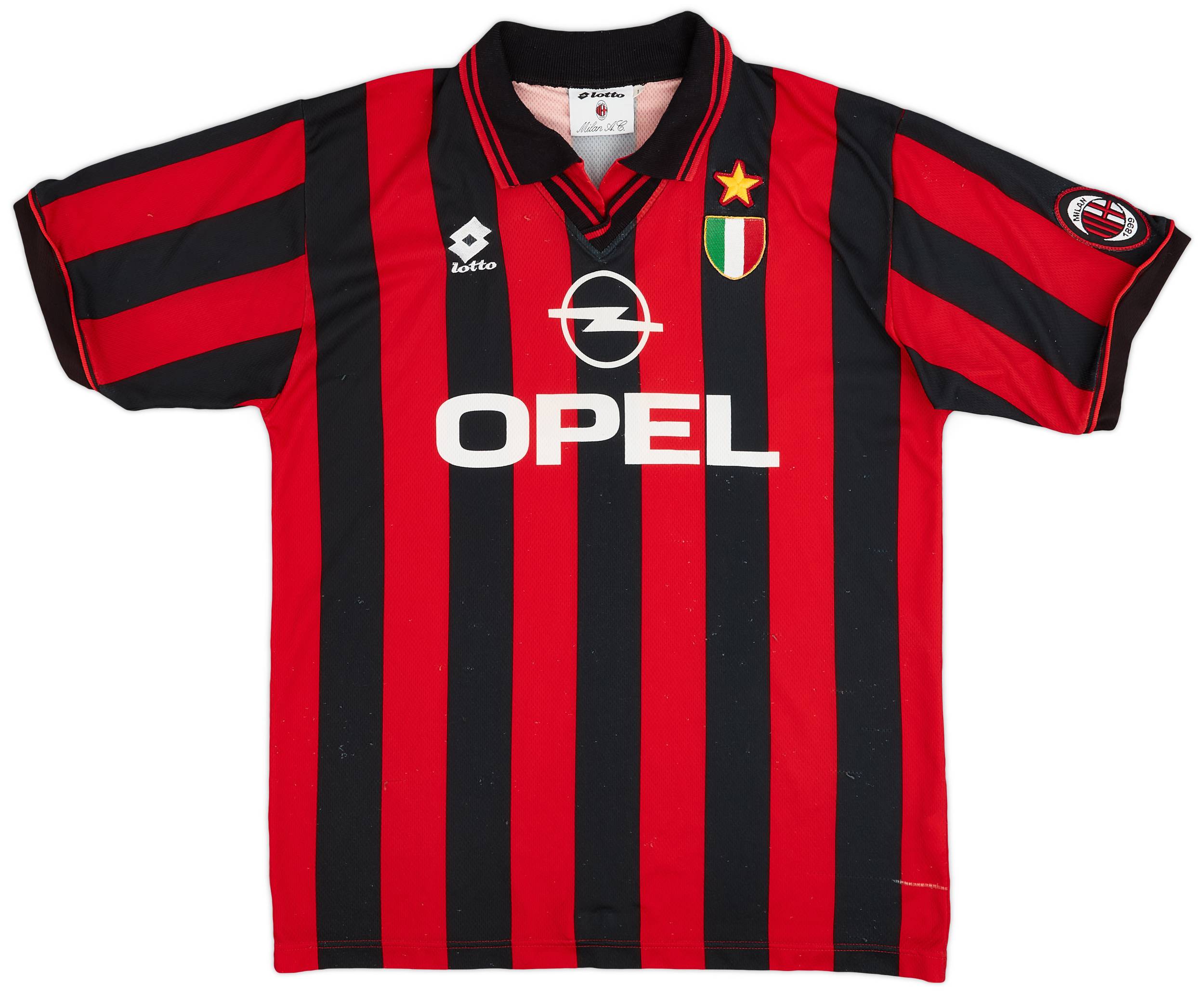 1996-97 AC Milan Home Shirt - 7/10 - (L)