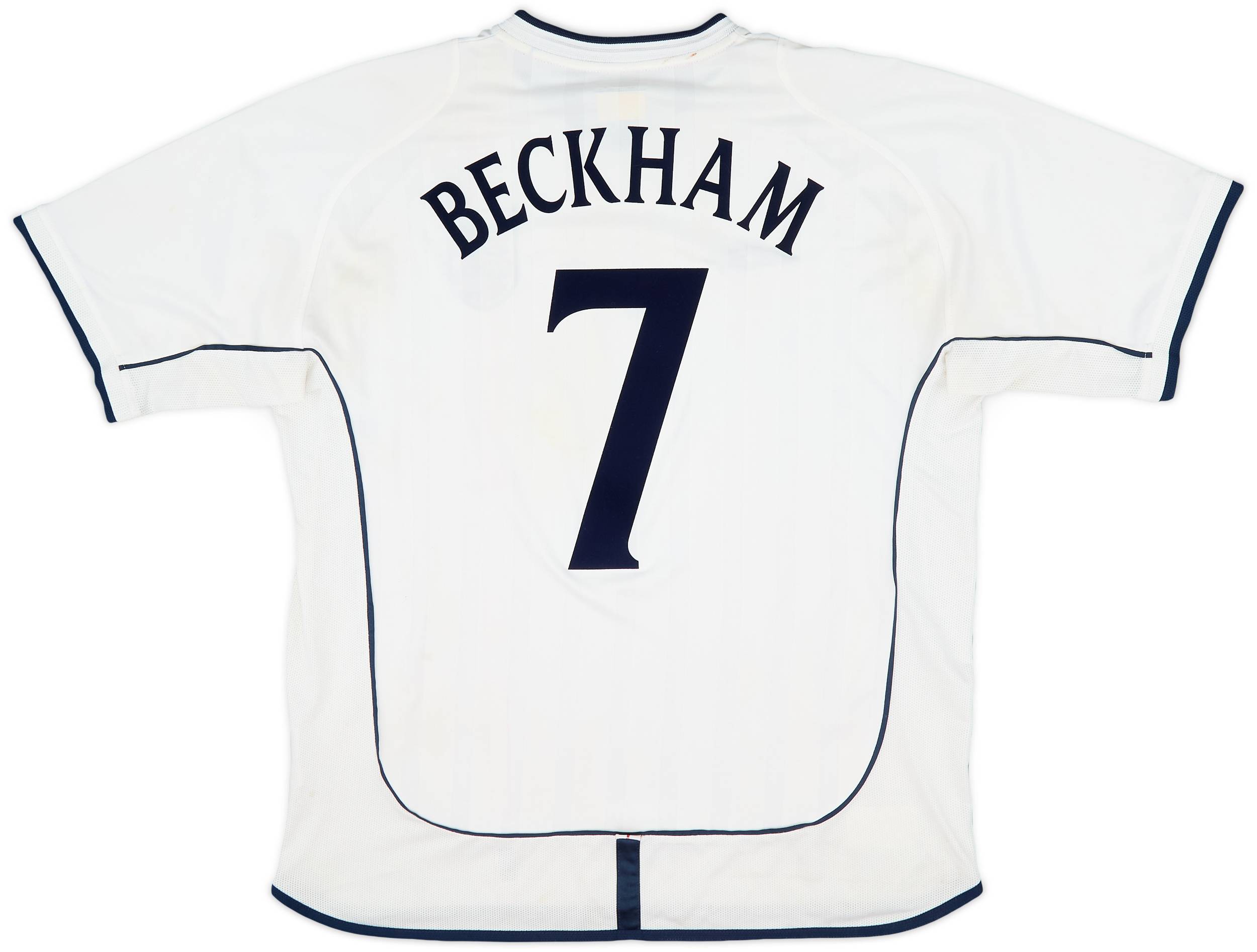 David Beckham #7 Shirt England Football Jersey Home Umbro XL Trikot Soccer  White