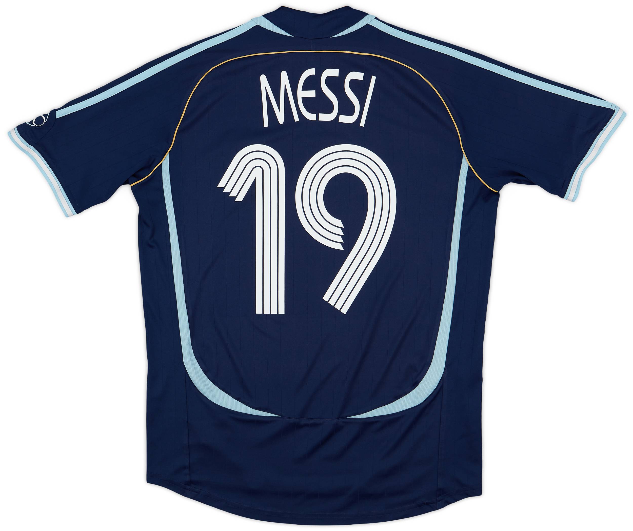 2006-07 Argentina Away Shirt Messi #19 - 8/10 - (L)