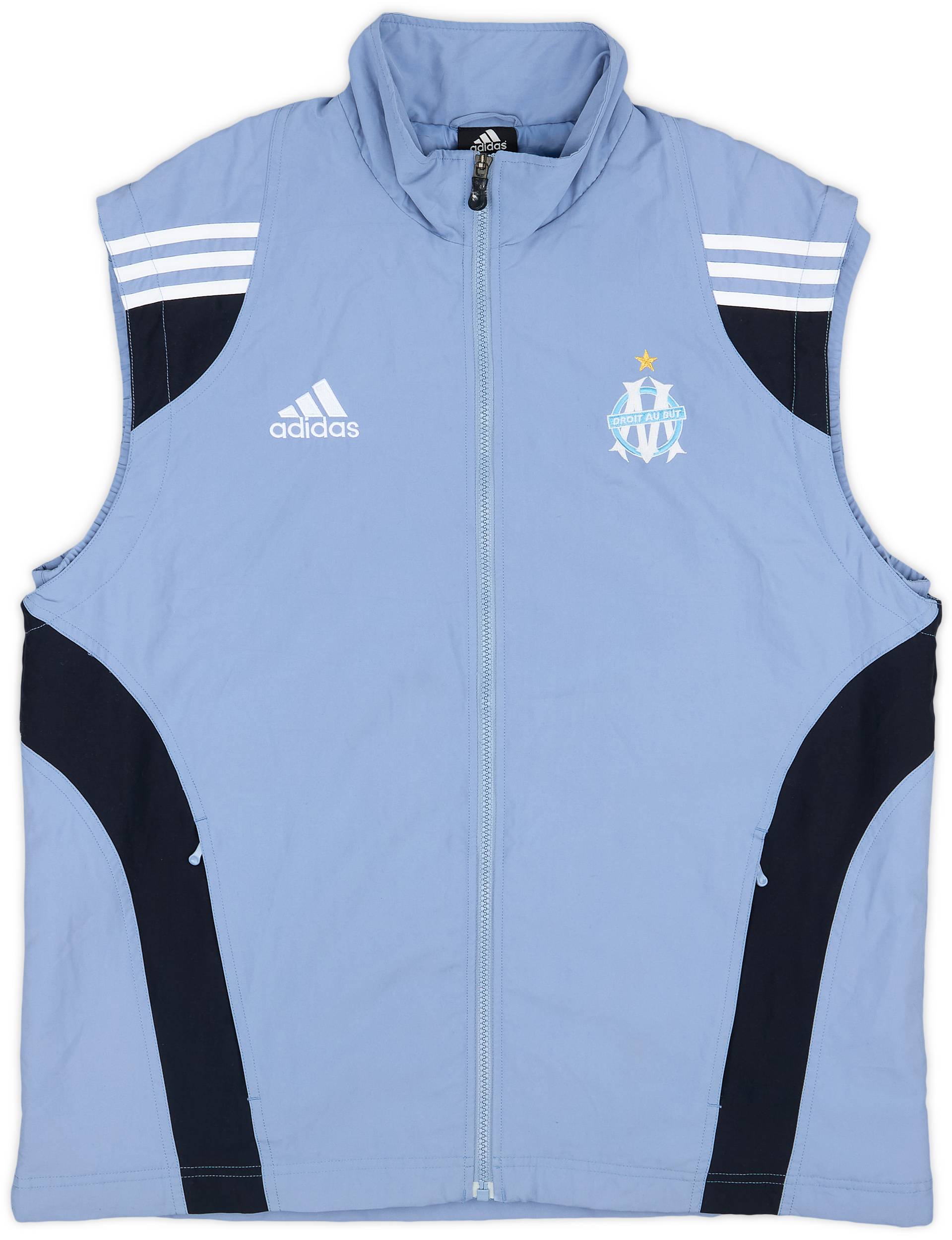 2004-06 Olympique Marseille adidas Padded Gilet - 9/10 - (L)