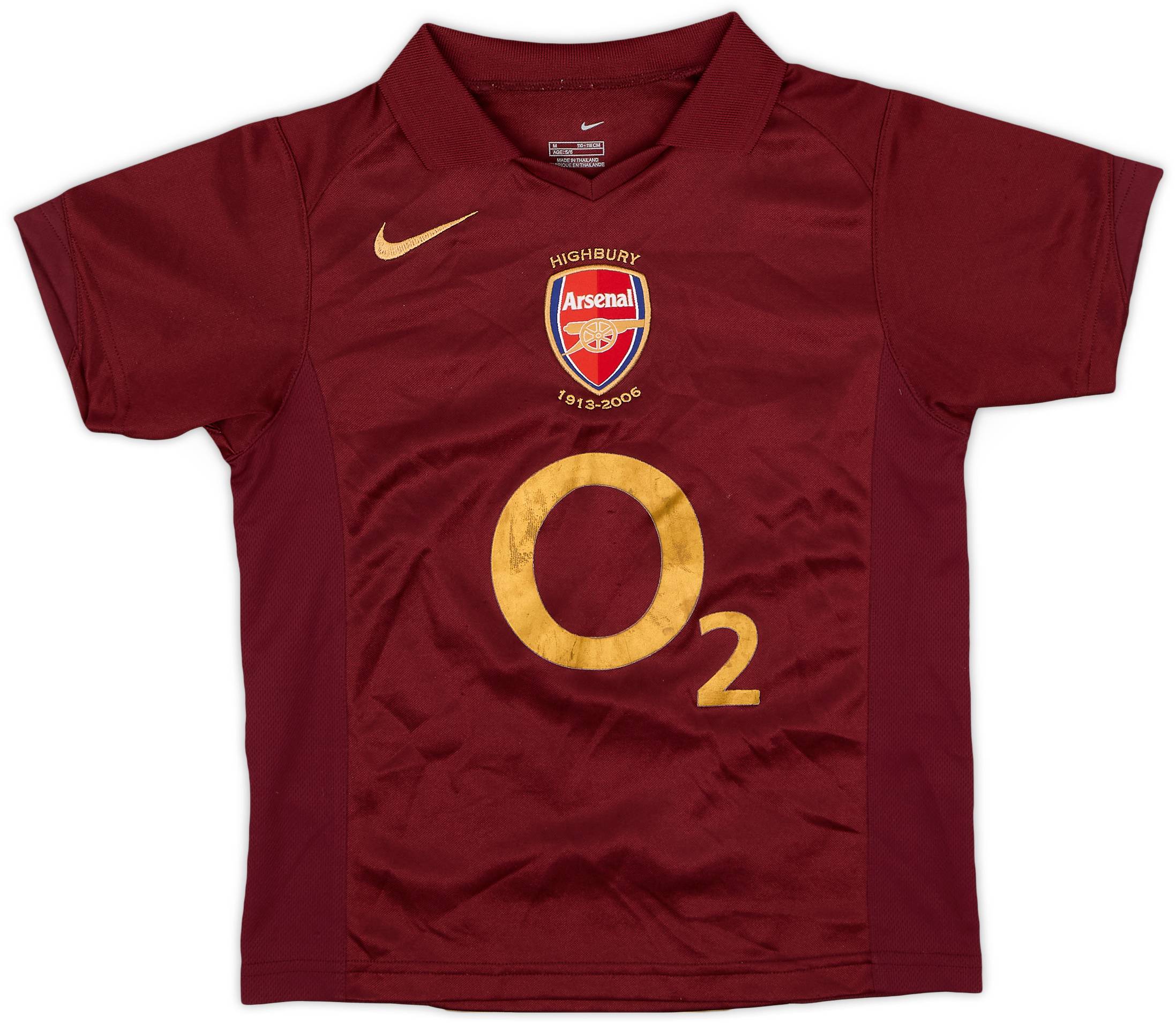 ウェア Arsenal 2005-2006 (Home) 2005-06 Arsenal Home Shirt - 6/10 - (5-6 Years)