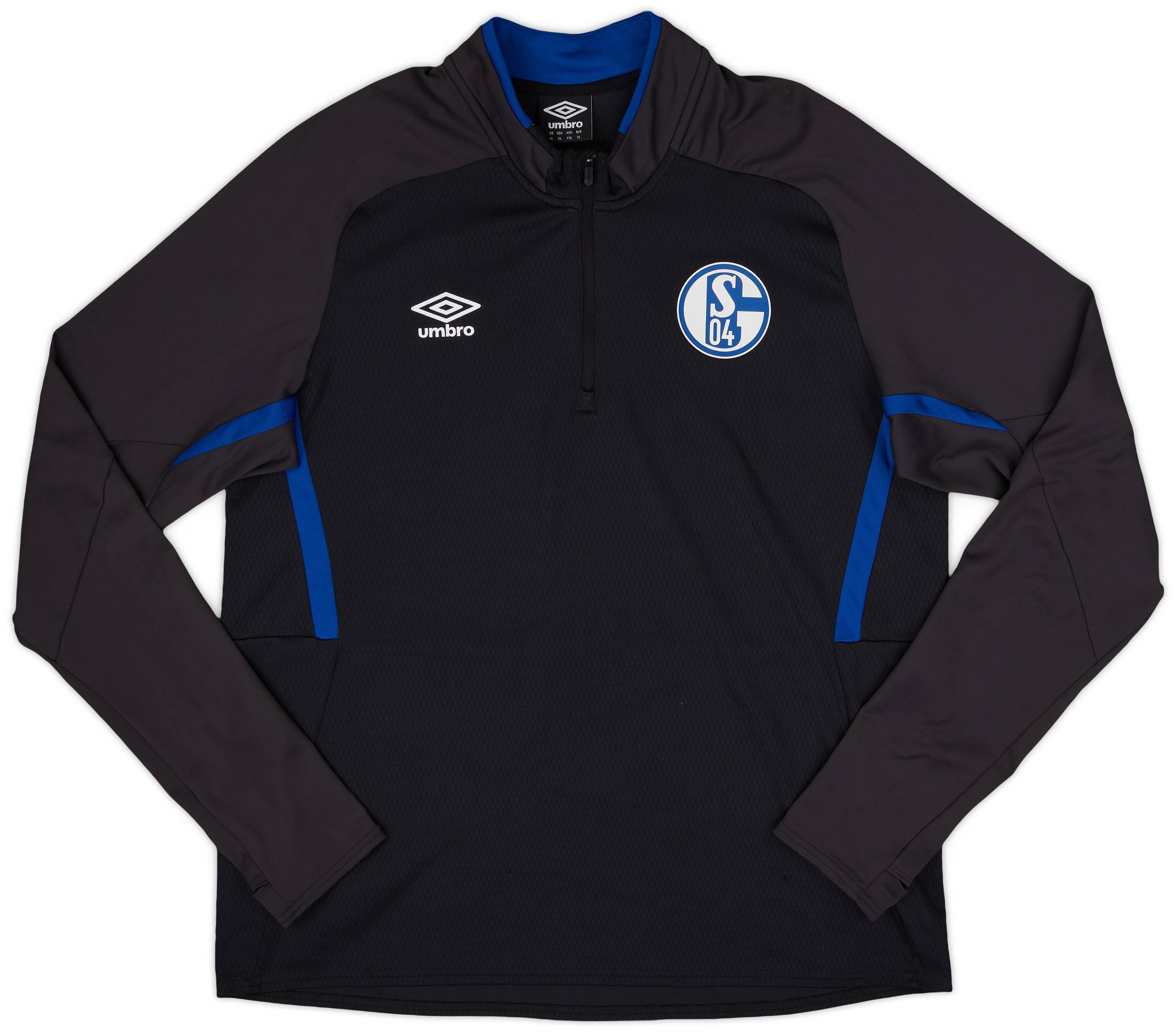 2021-22 Schalke Umbro 1/4 Zip Drill Top - 8/10 - (XL)