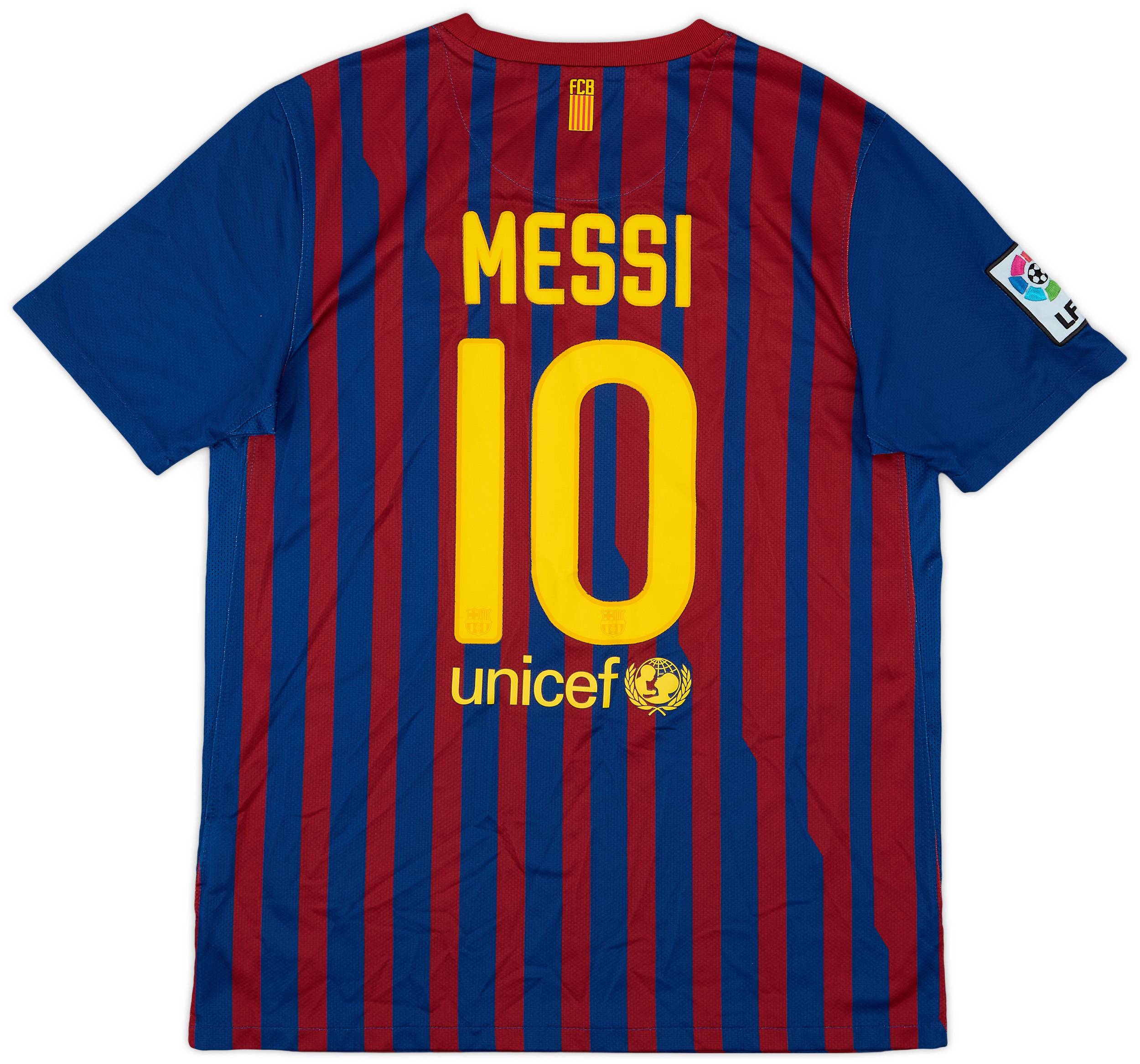 2011-12 Barcelona Home Shirt Messi #10 - 7/10 - (XL.Boys)