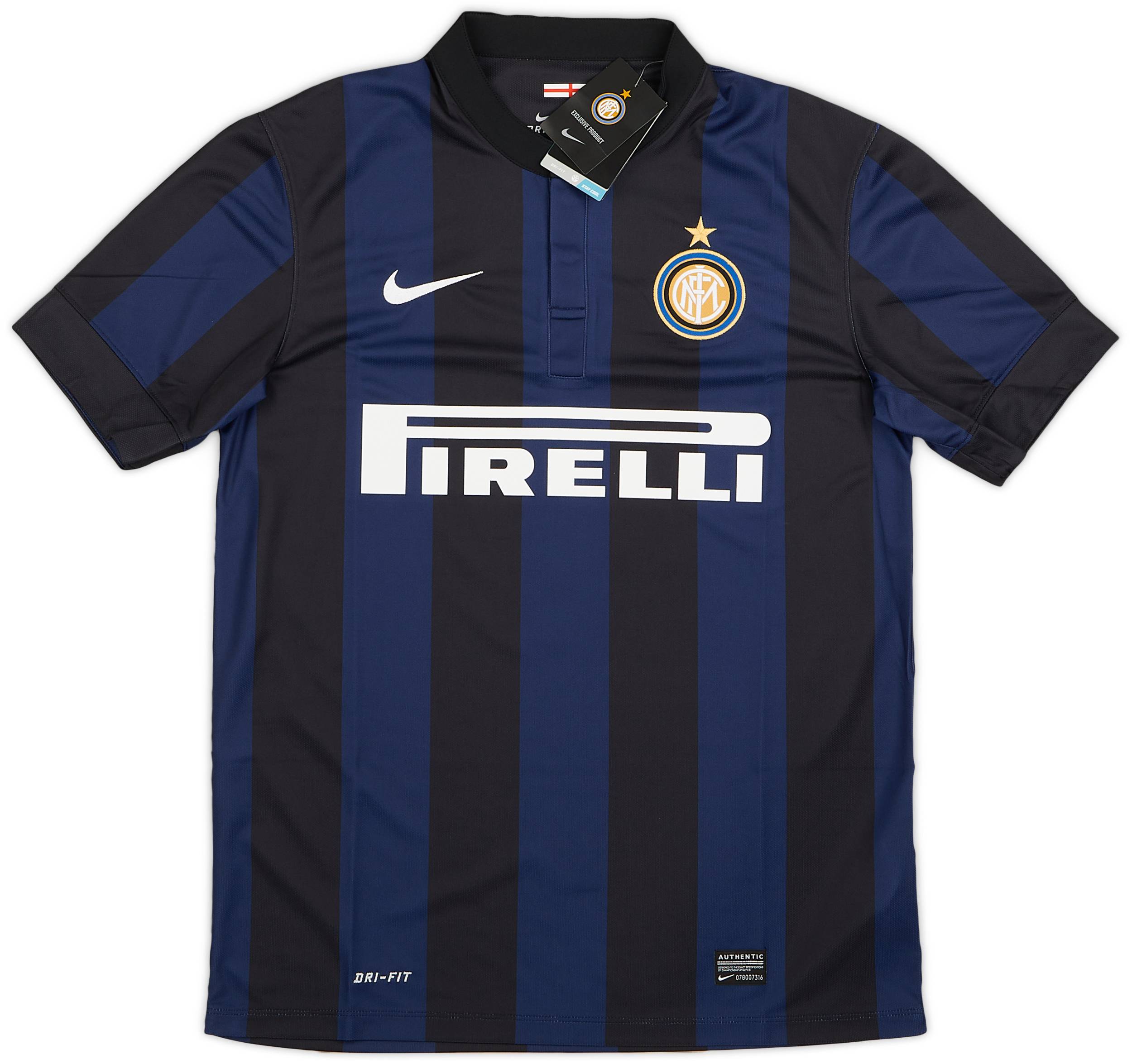 絶対一番安い Milan Inter 2013-14 Home (M) #4 Zanetti Shirt トップス