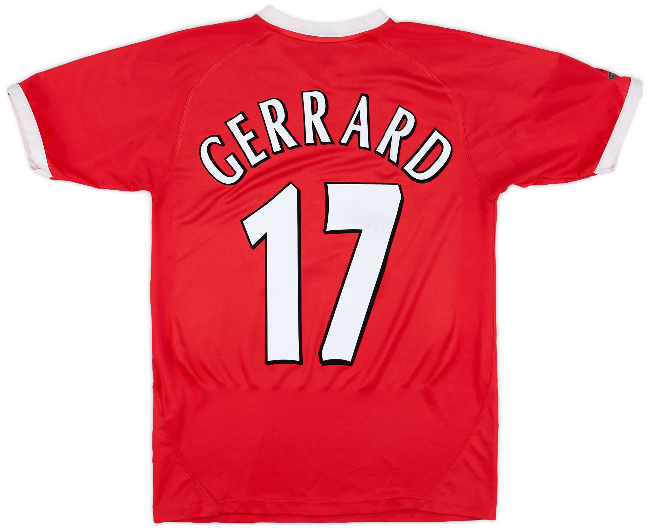 2001-03 Liverpool CL Shirt Gerrard #17 - 6/10 - (M)