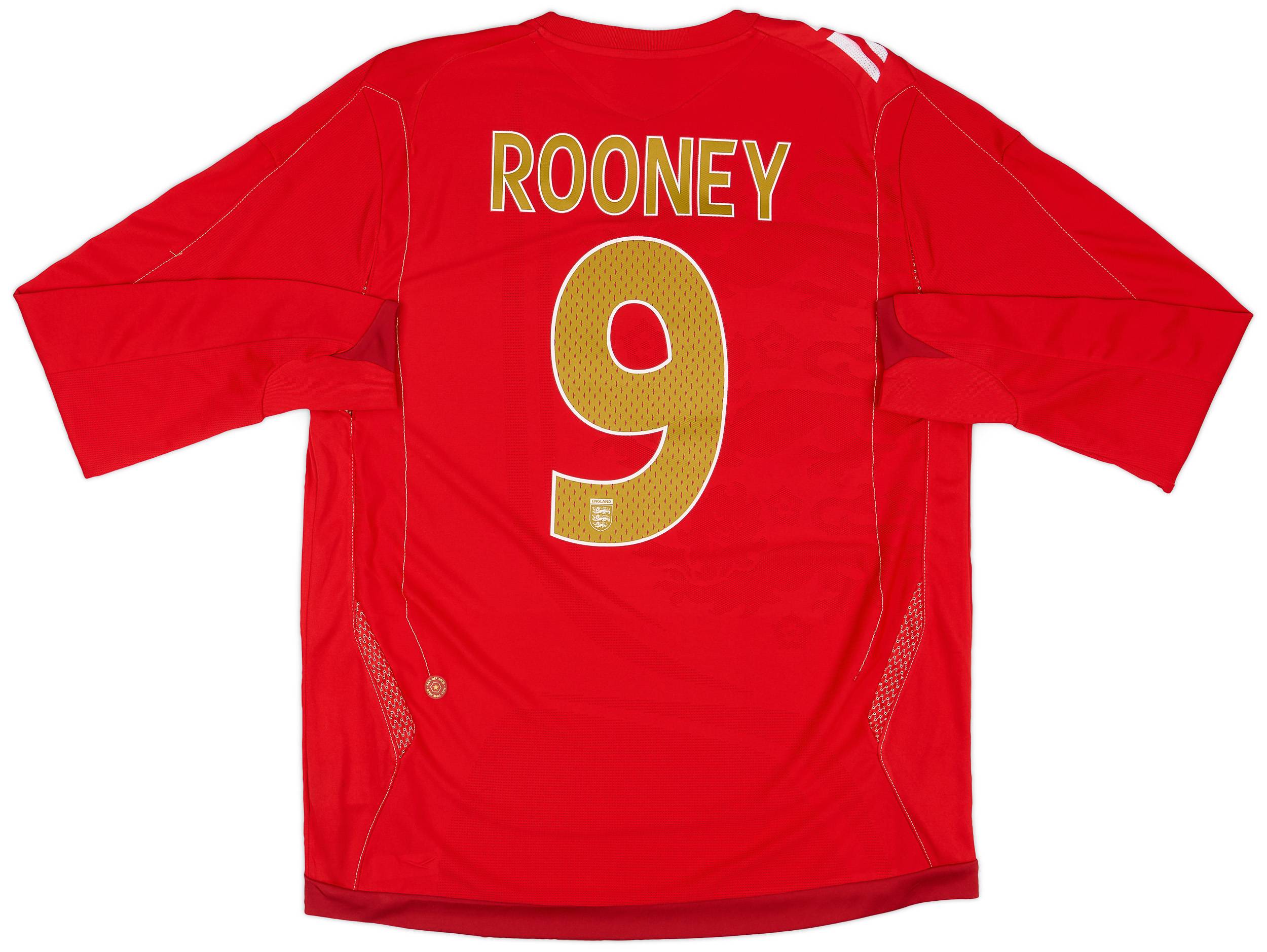2006-08 England Away Shirt Rooney #9 - 9/10 - (L)