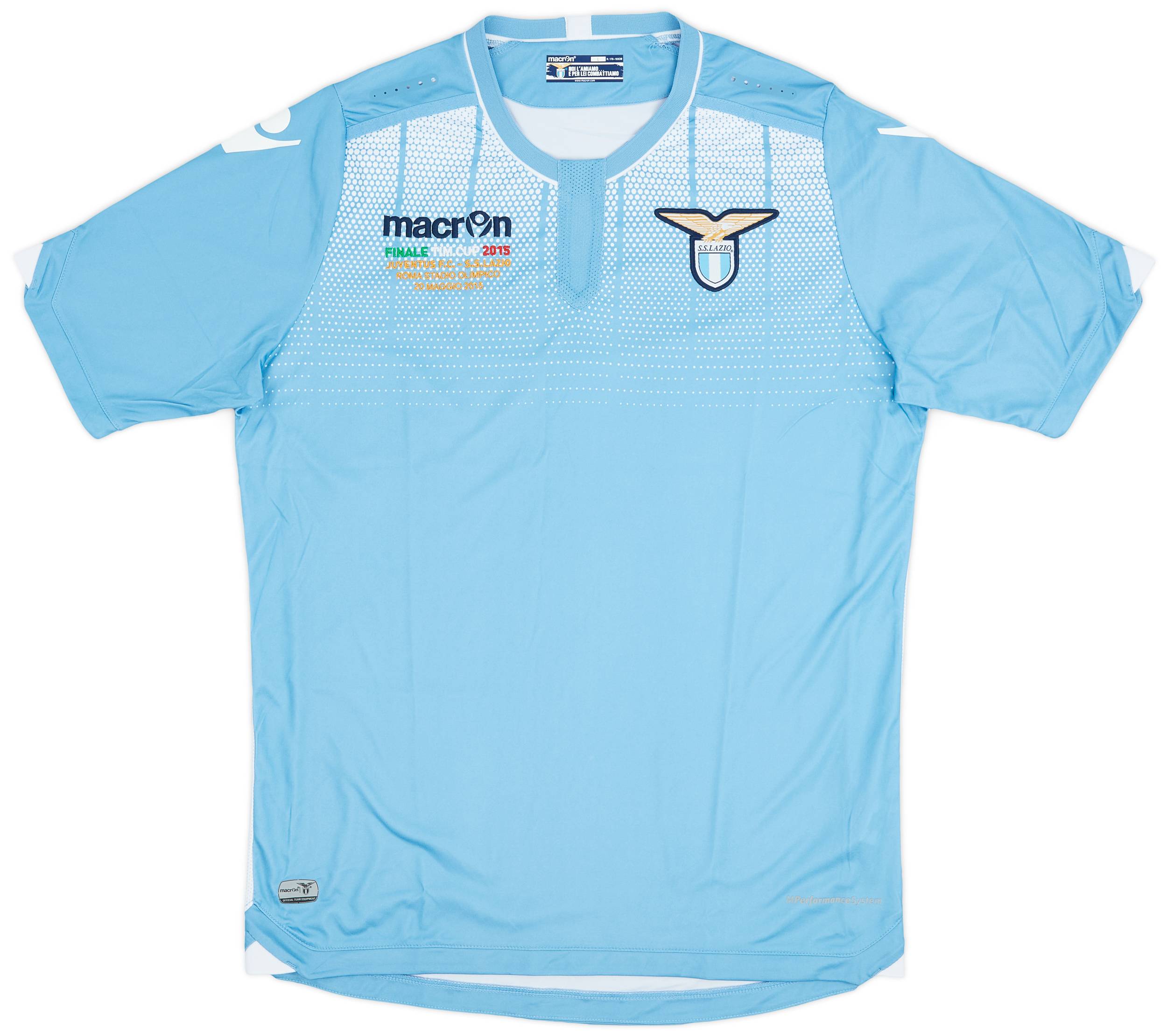 2015-16 Lazio 'Finale TIM Cup 2015' Home Shirt - 9/10 - (L)