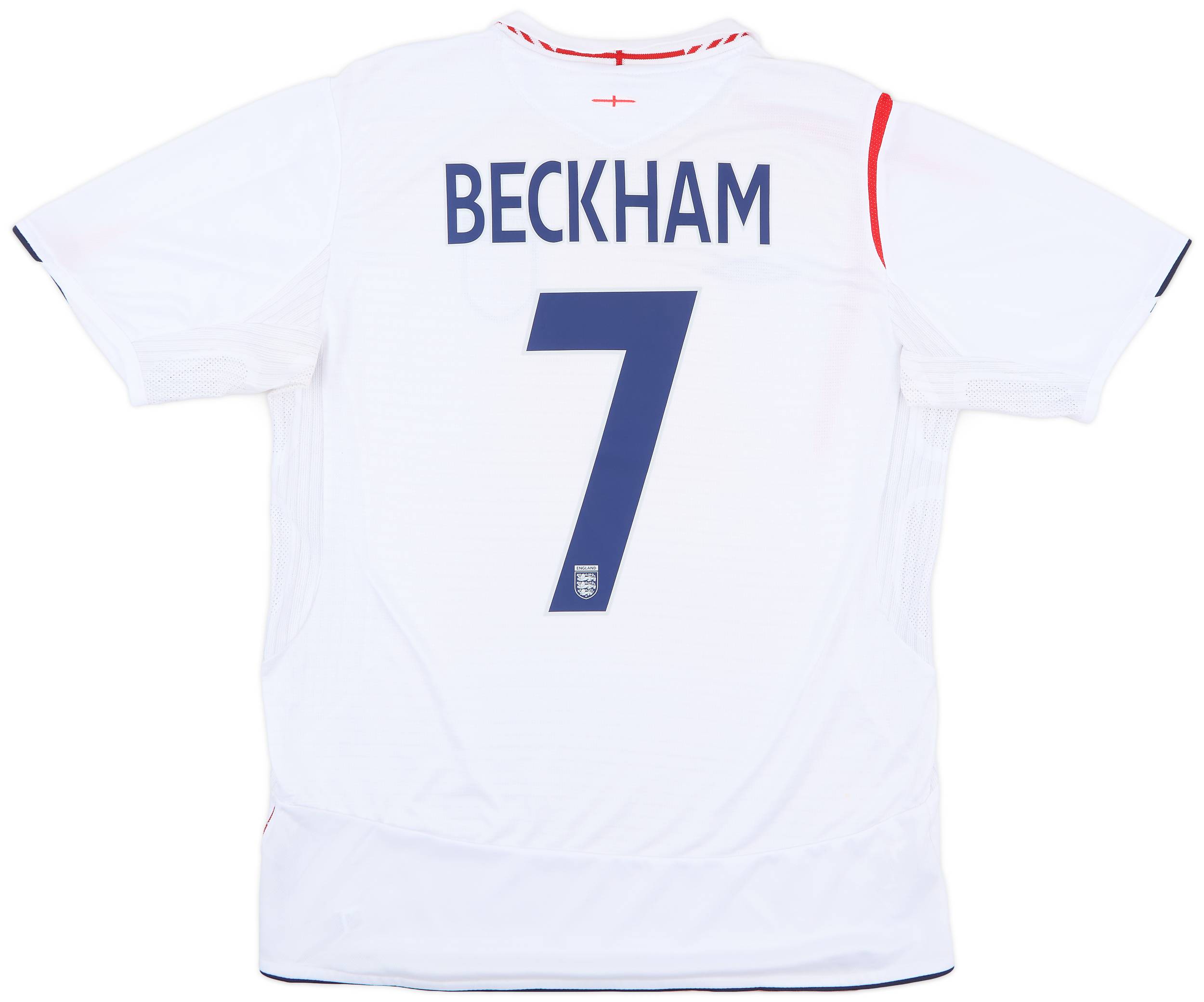 素晴らしい品質 Beckham Shirt Home England 2005-07 #7 (L) - 7/10 - トップス