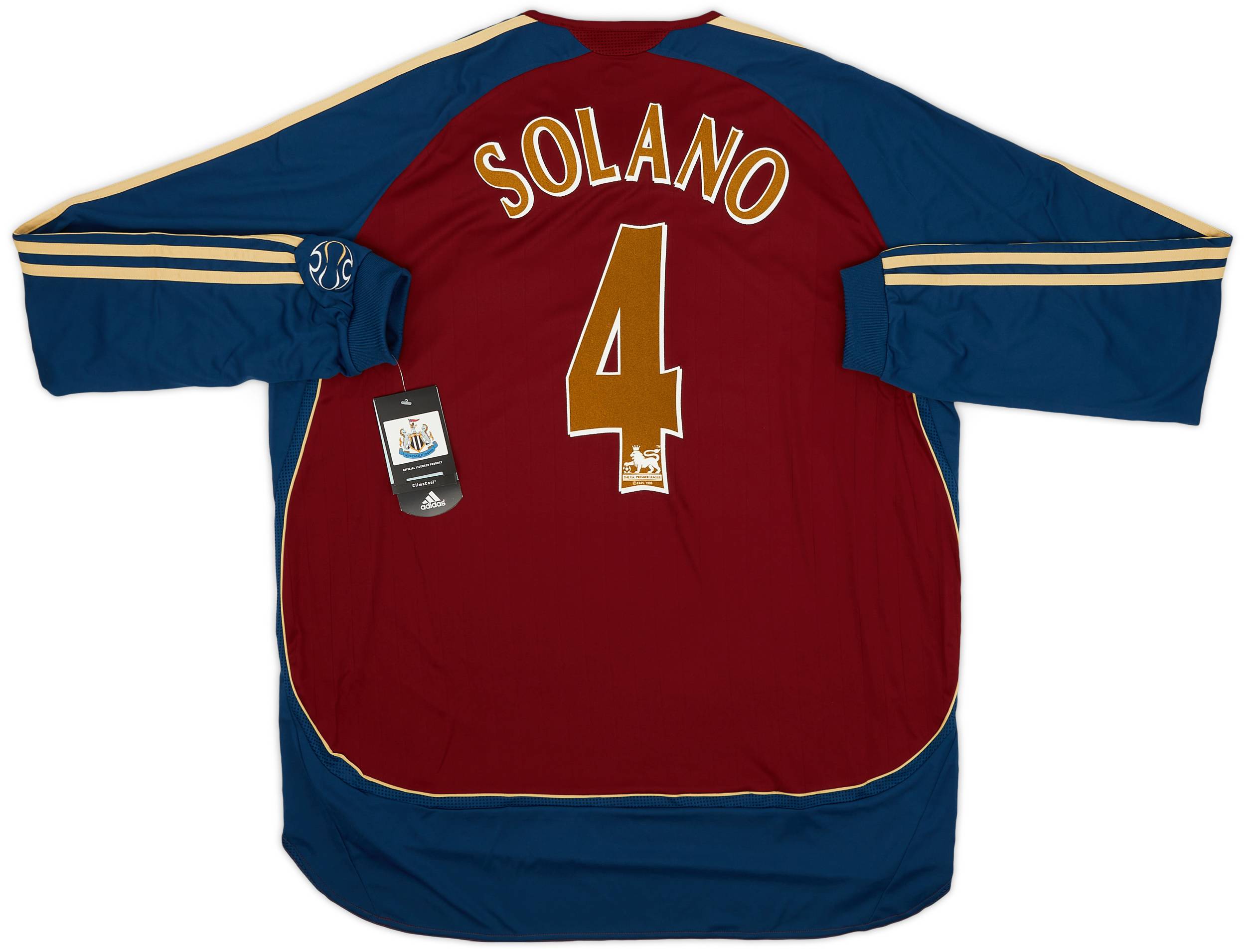 2006-07 Newcastle Away L/S Shirt Solano #4 (XXL)