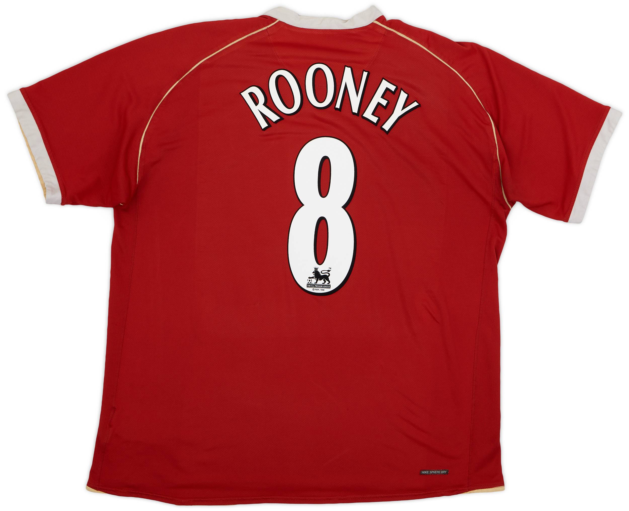 2006-07 Manchester United Home Shirt Rooney #8 - 4/10 - (XL)