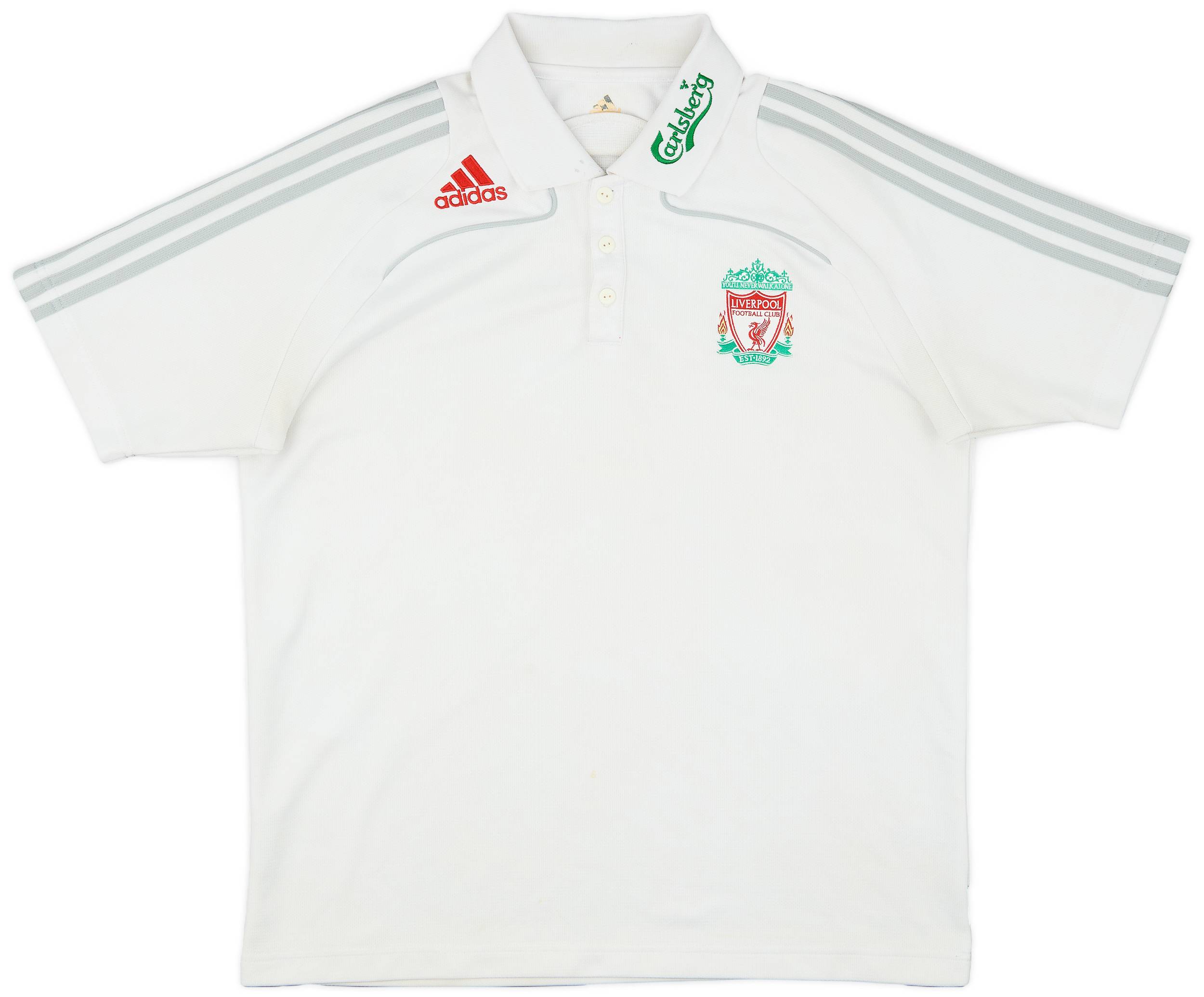 2008-09 Liverpool adidas Polo Shirt - 7/10 - (L)