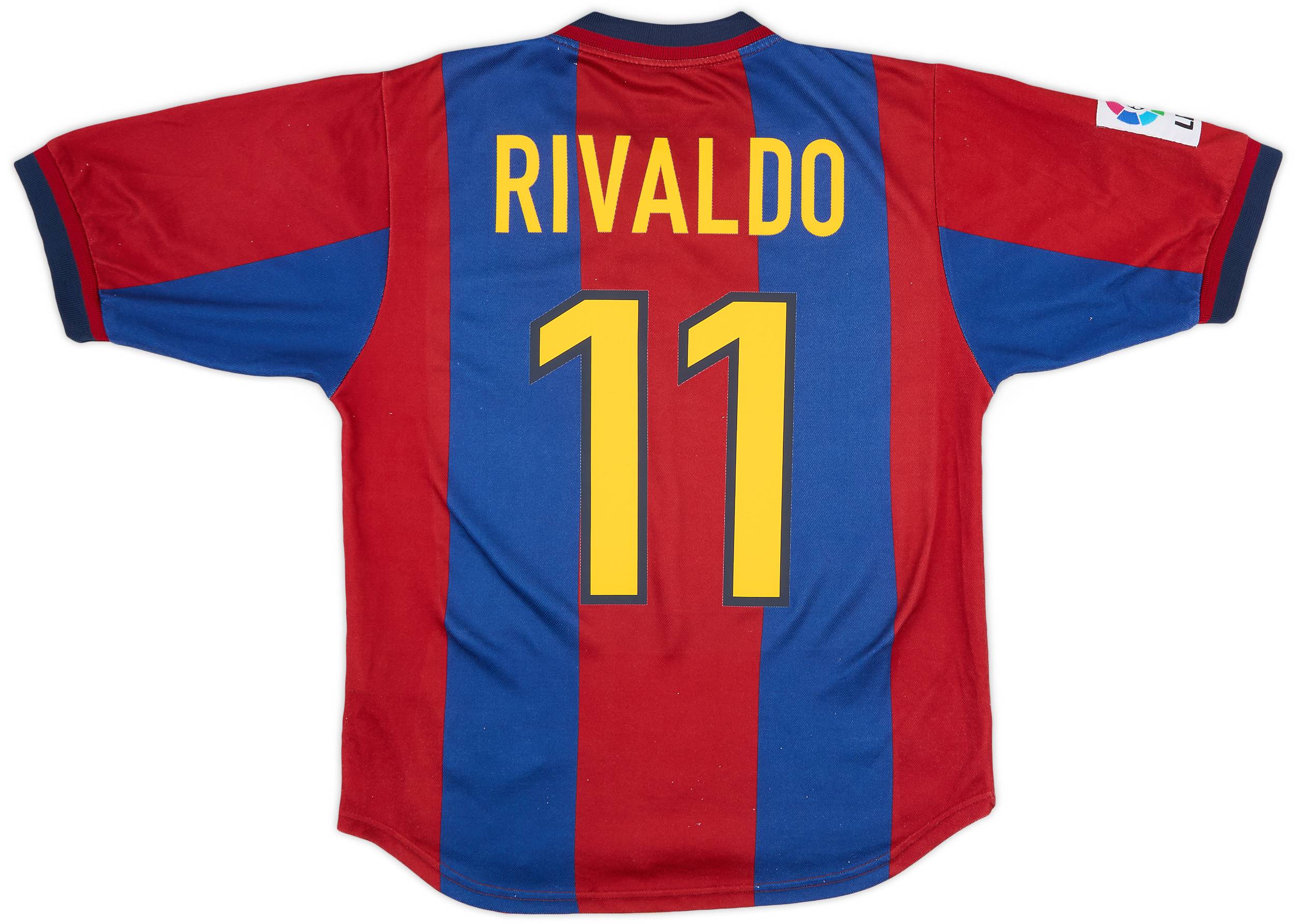 1998-00 Barcelona Home Shirt Rivaldo #11 - 9/10 - (S)