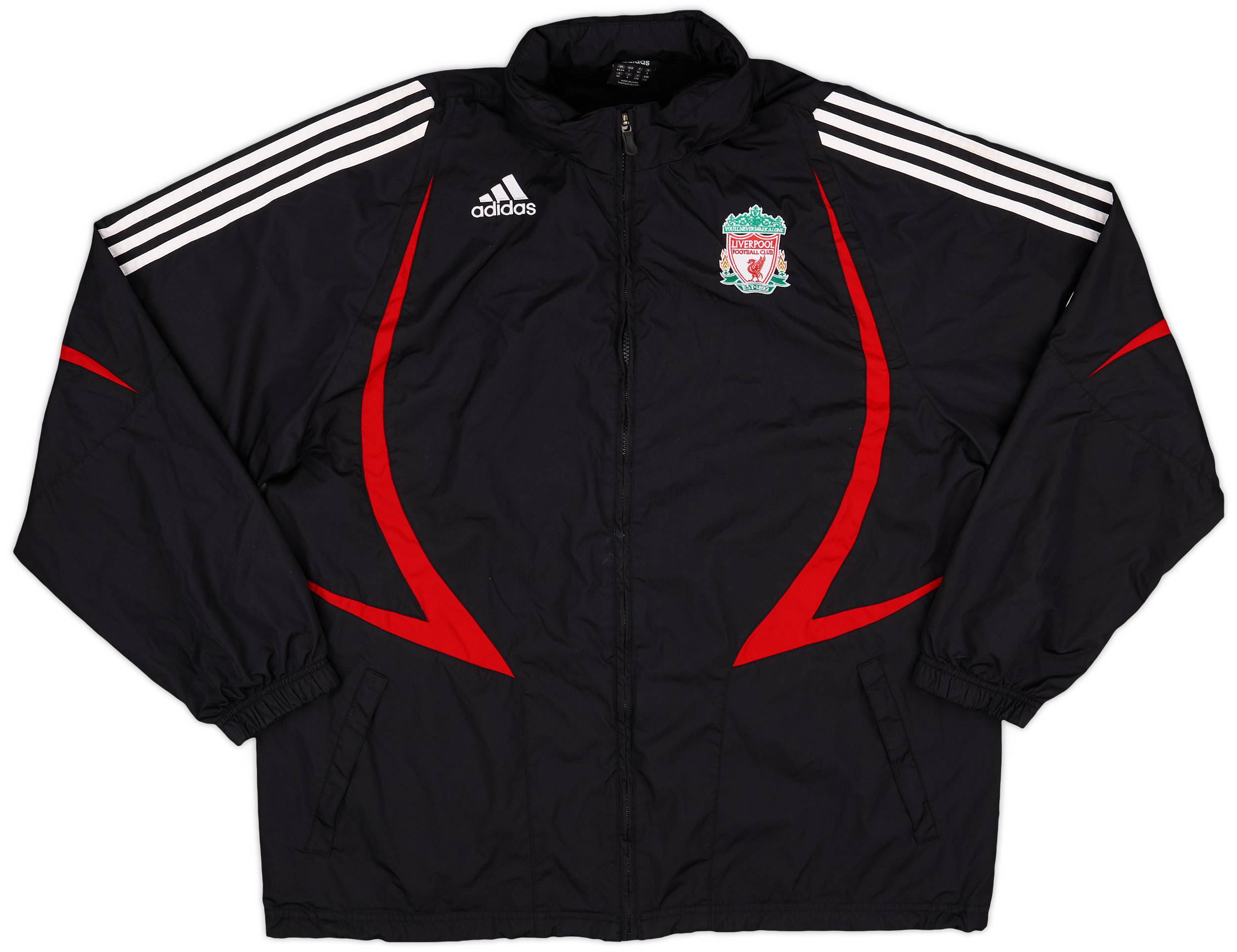 2007-08 Liverpool adidas Hooded Rain Jacket - 8/10 - (L/XL)
