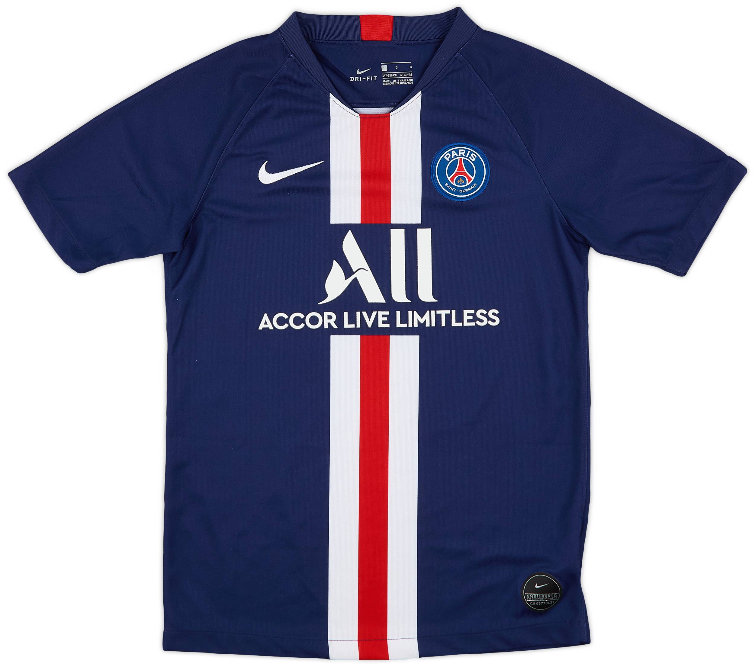 2019-20 Paris Saint-Germain Home Shirt - 10/10 - (L.Boys)