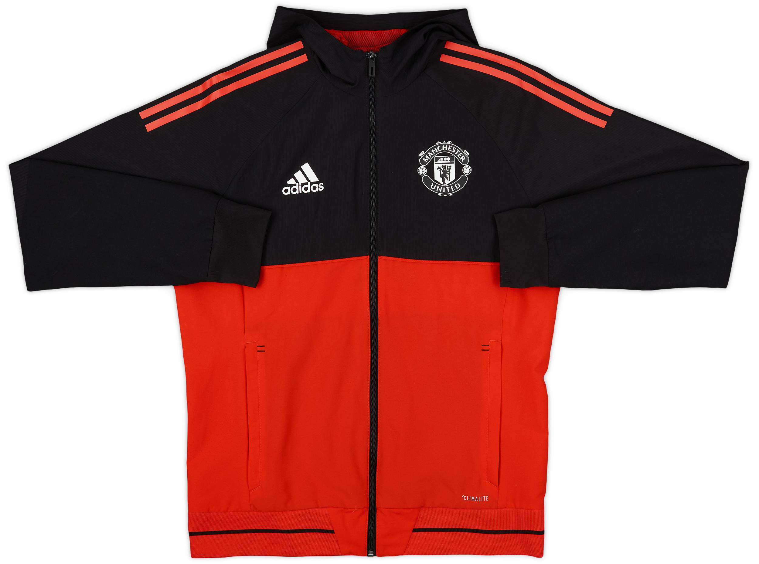 2017-18 Manchester United adidas Hooded Track Jacket - 10/10 - (M)