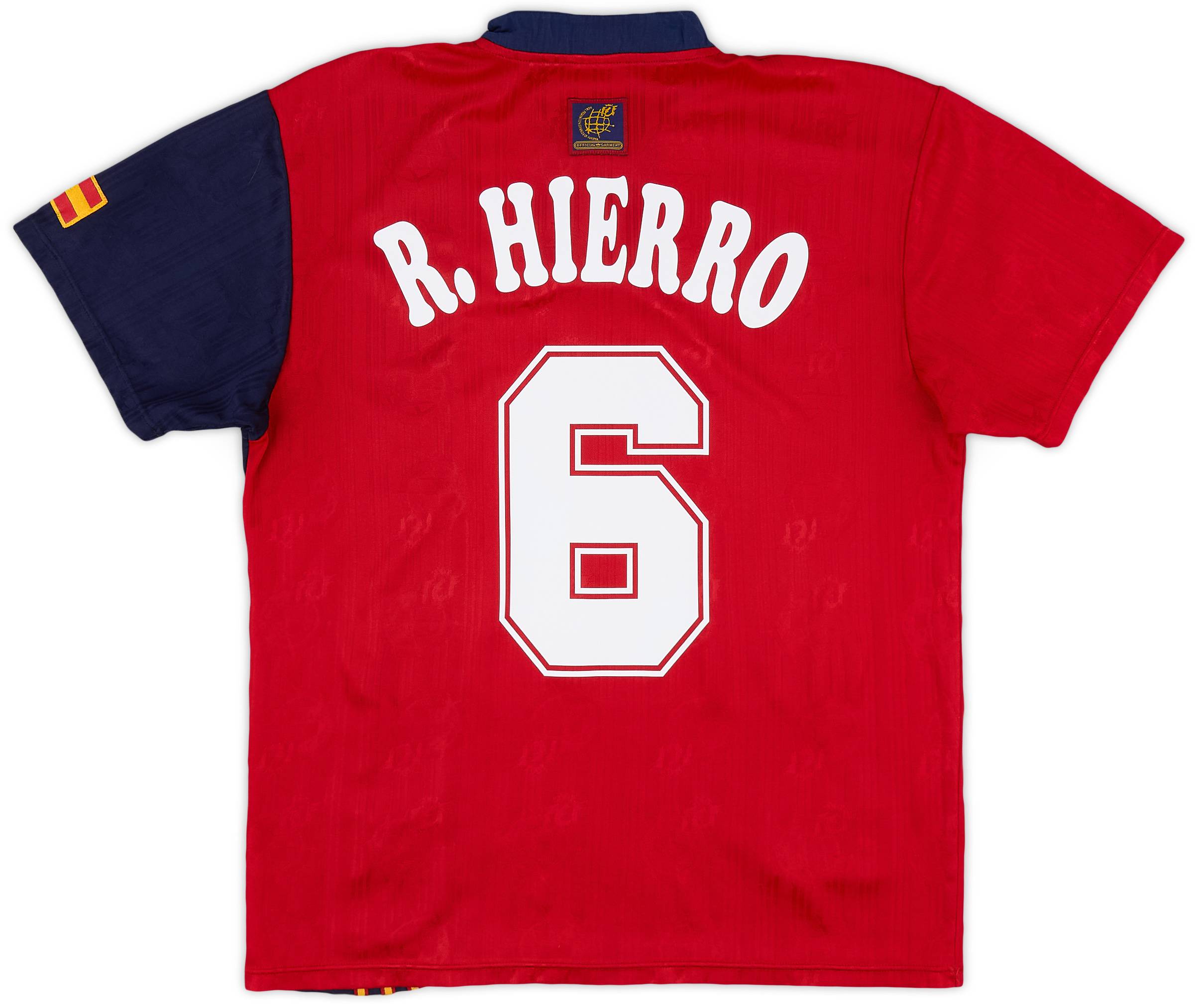 1996-98 Spain Home Shirt R.Hierro #6 - 8/10 - (L)