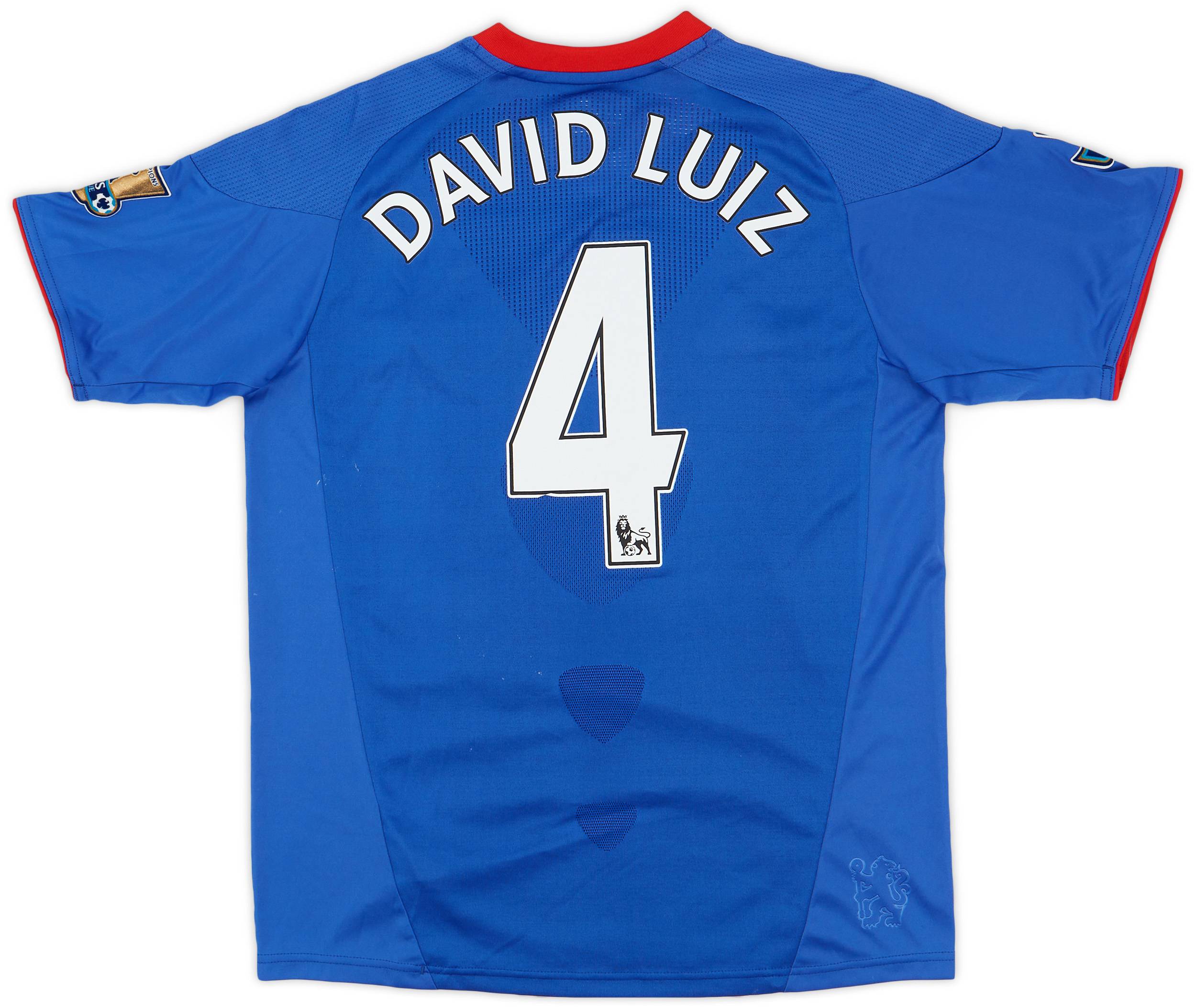 チェルシーDavid Luiz 30番 シャツ 2011-12 Chelsea Signed Home Shirt David Luiz #4 - 7/10 - (L