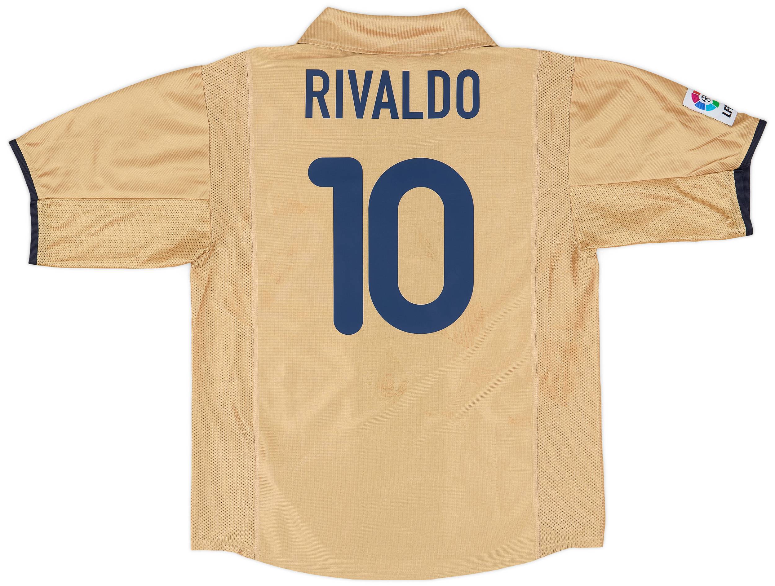2001-03 Barcelona Away Shirt Rivaldo #10 - 7/10 - (S)