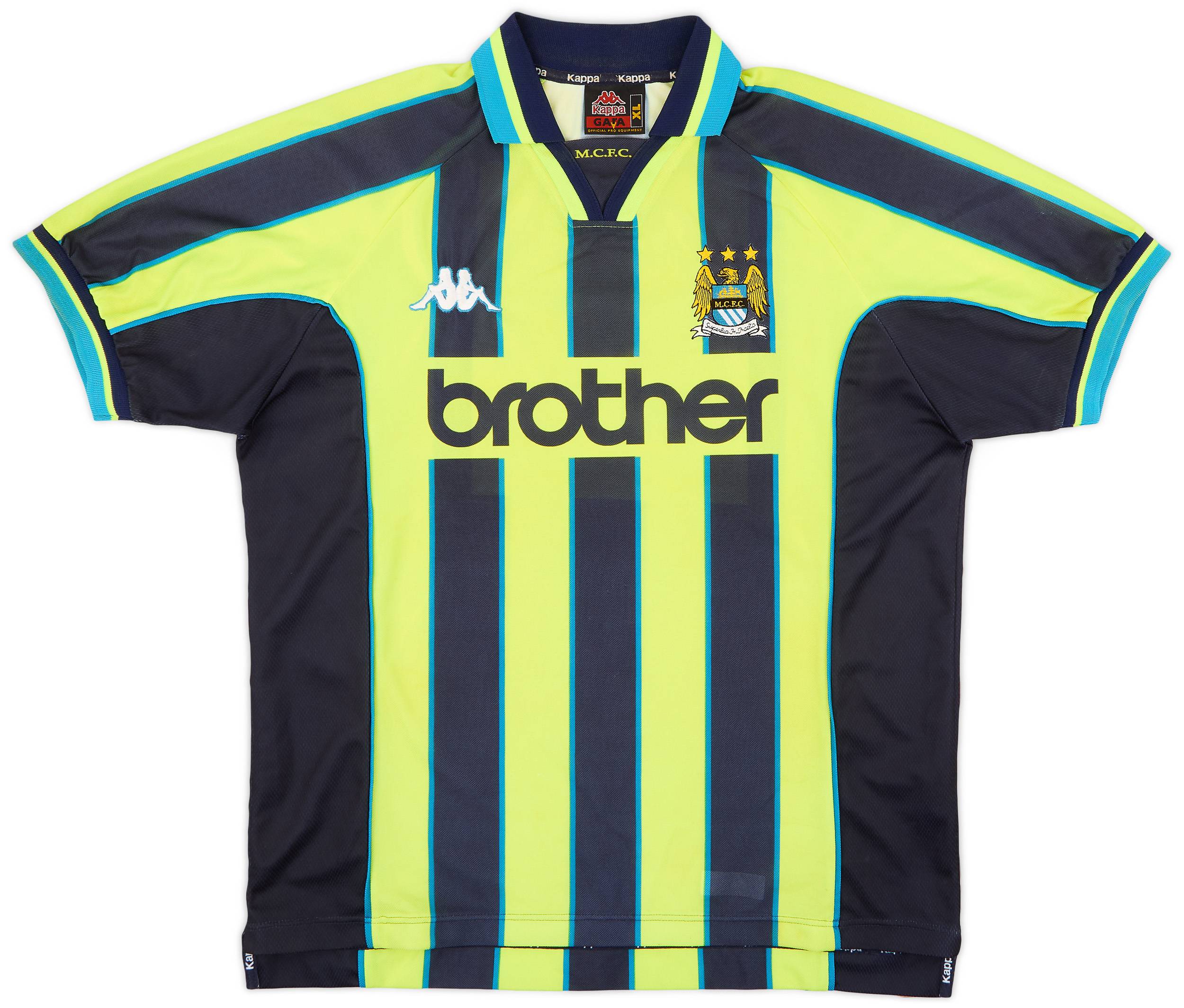1998 99 Manchester City Away Shirt 9 10 XL